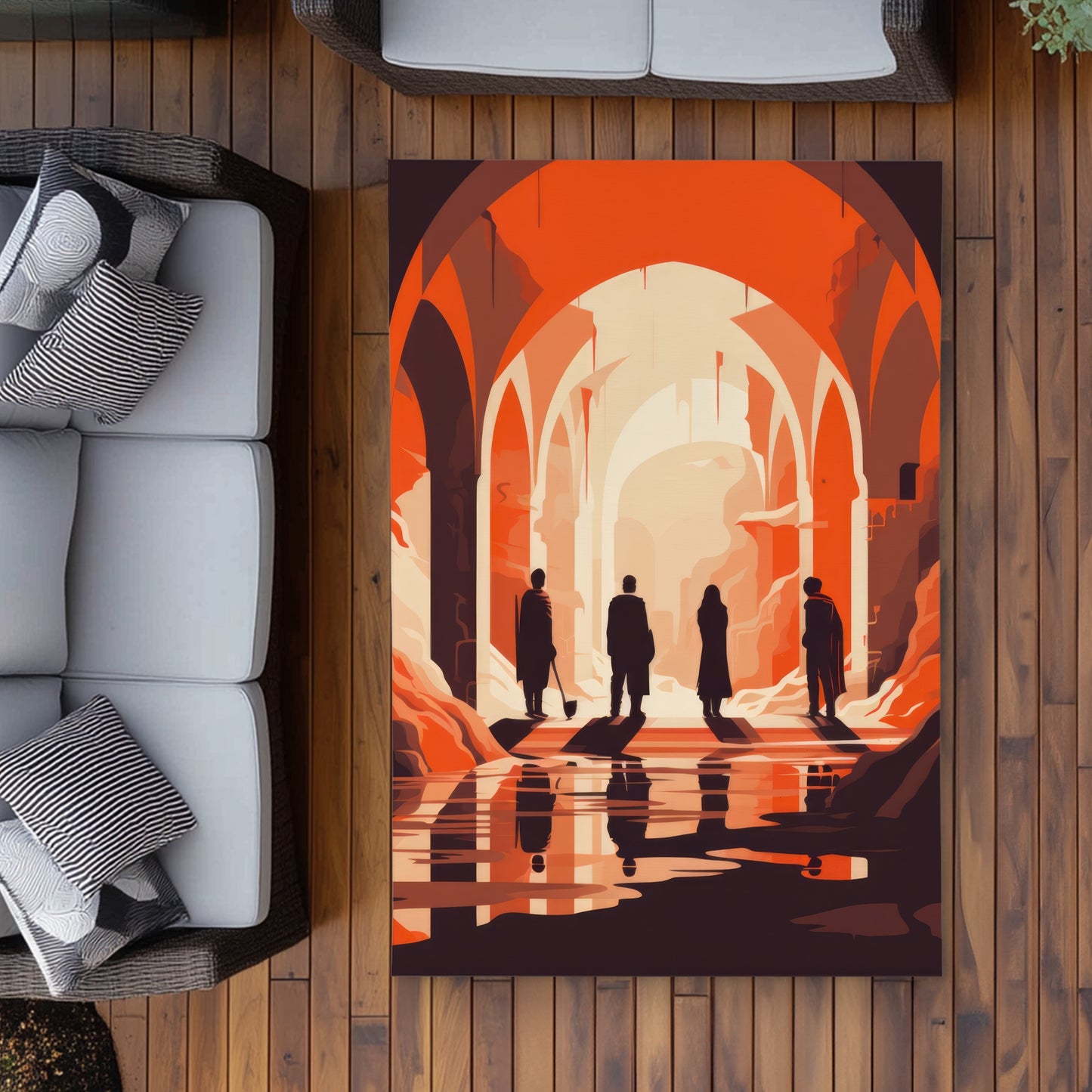 Faith Restored White Outdoor Area Rug for Home Decor - Stylish