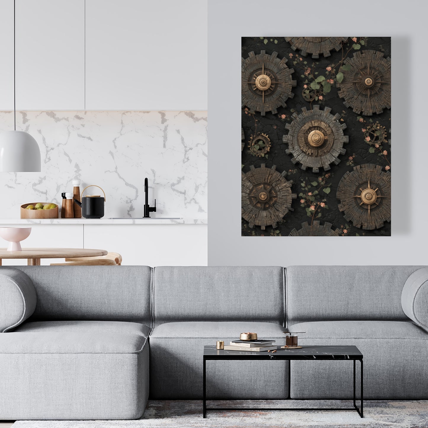 Cog pattern - 24"x24" Canvas