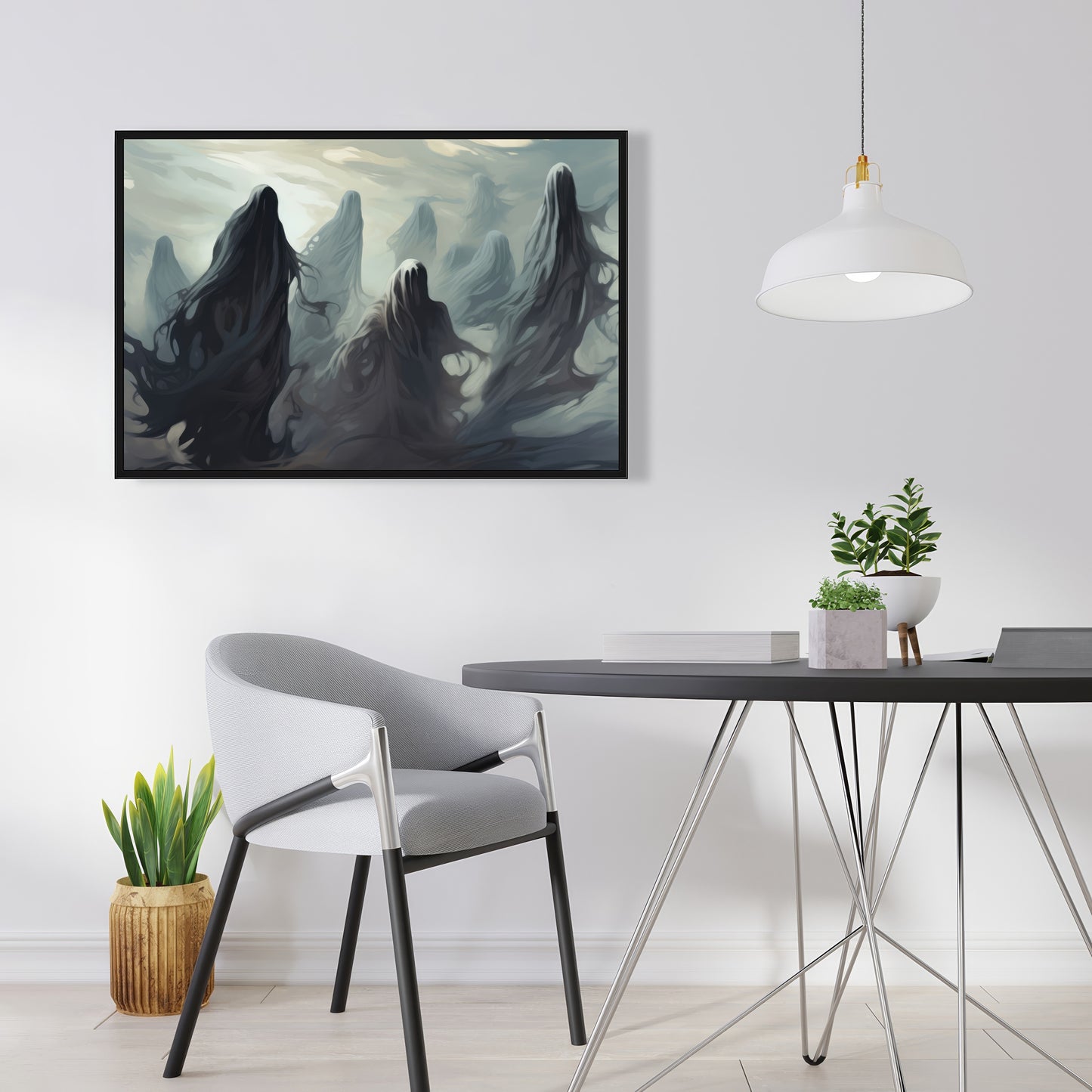 Searching for souls - 36"x36" Framed canvas