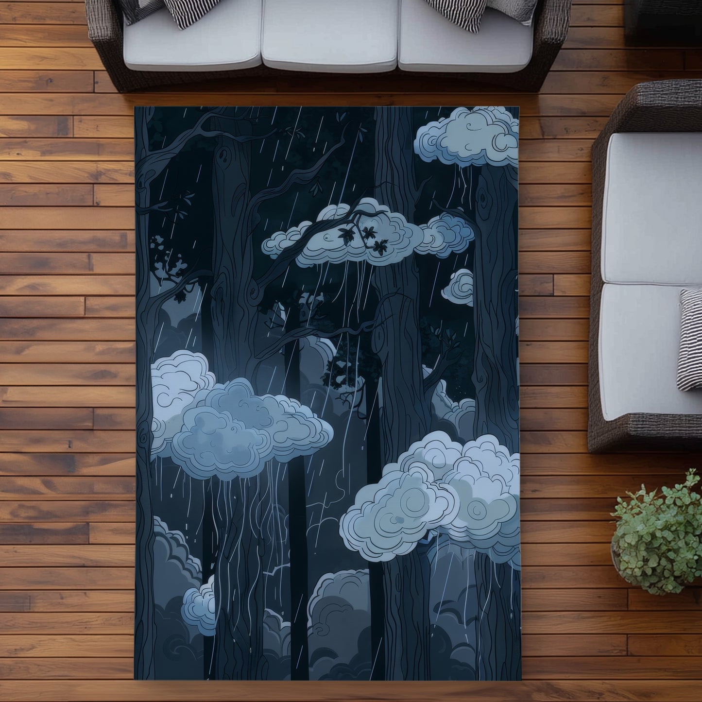 Tapis d'extérieur Sneaky Clouds | Accessoire de décoration intérieure élégant