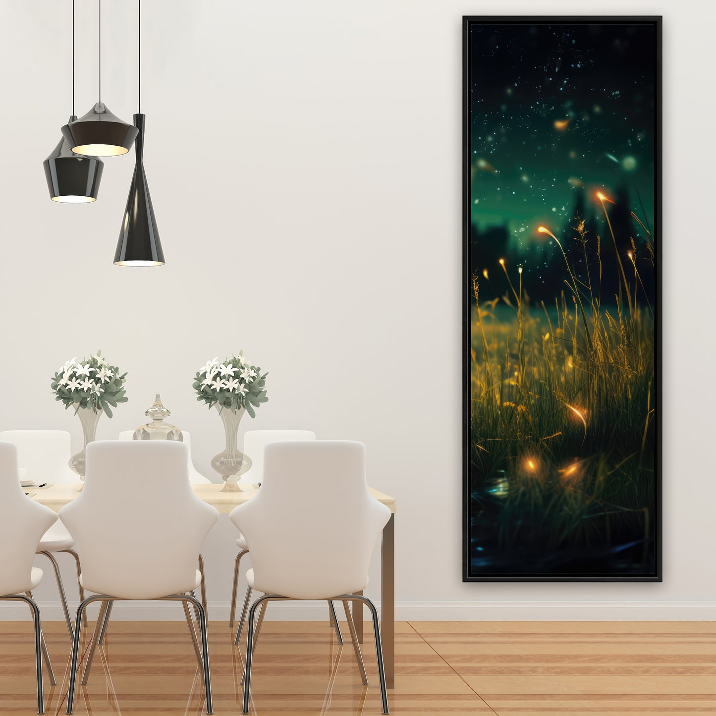 Light in the Dark - Black Framed Canvas Home Decor Art