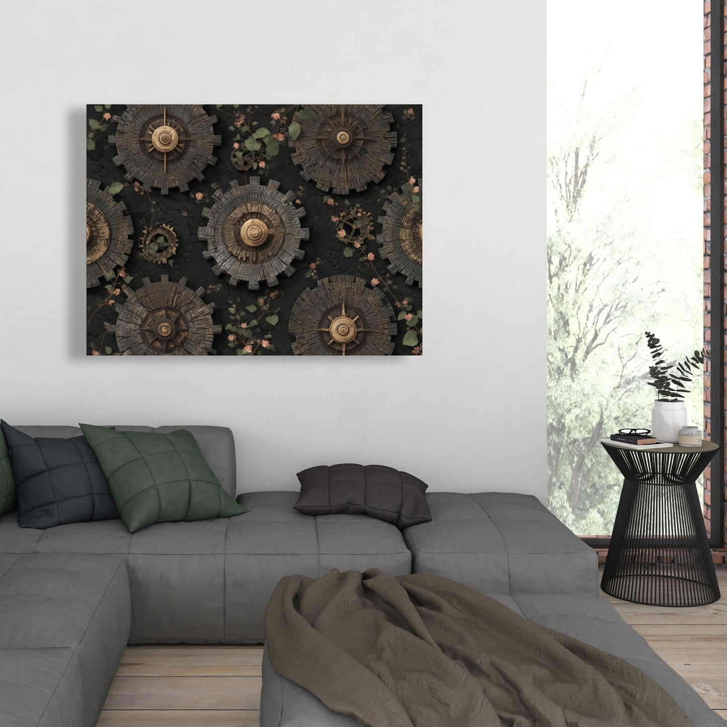 Cog pattern - 24"x24" Canvas