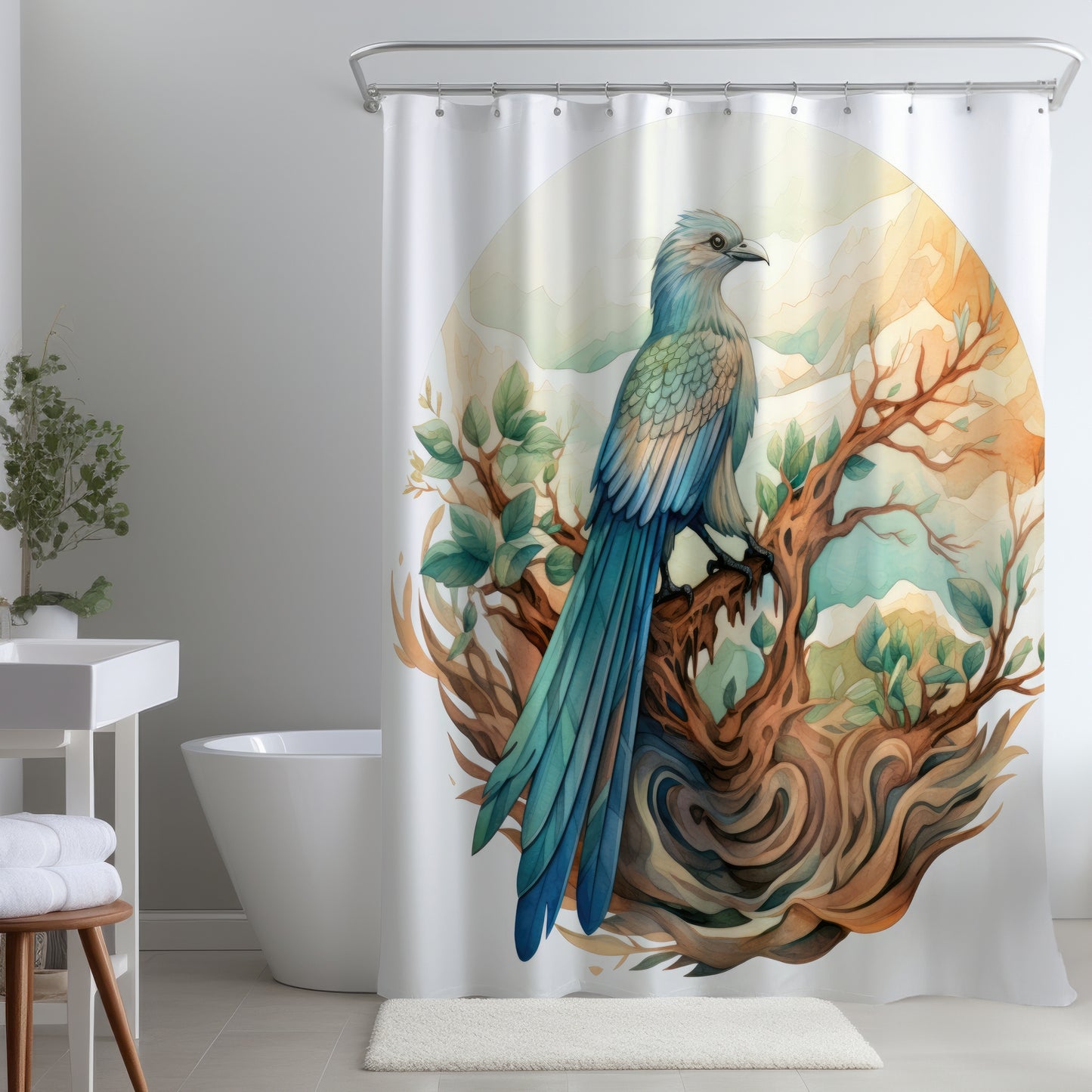 Perched - Shower Curtain