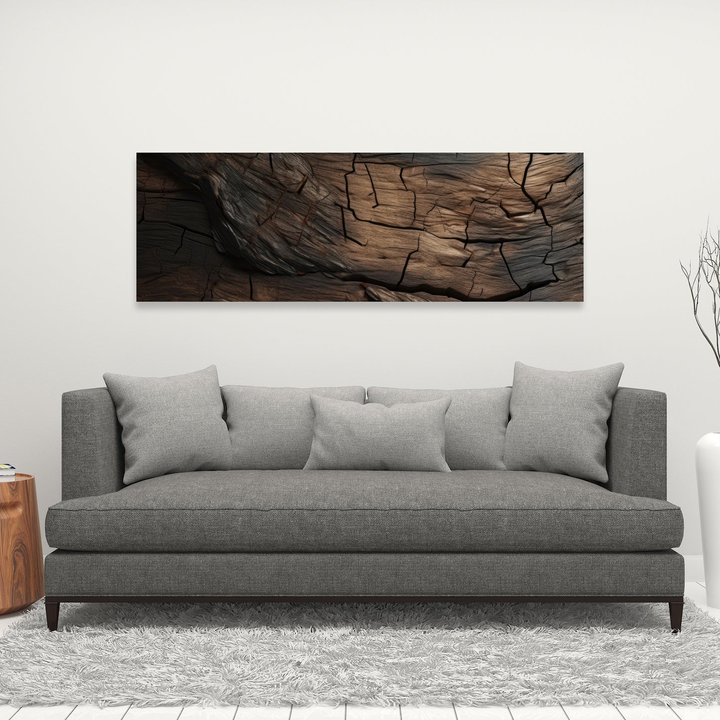 Brown wood - 32"x32" Canvas