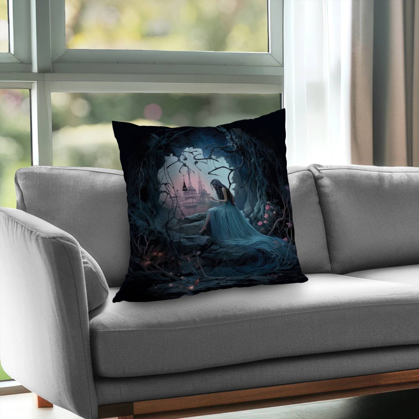 Morose cave - Throw Pillow