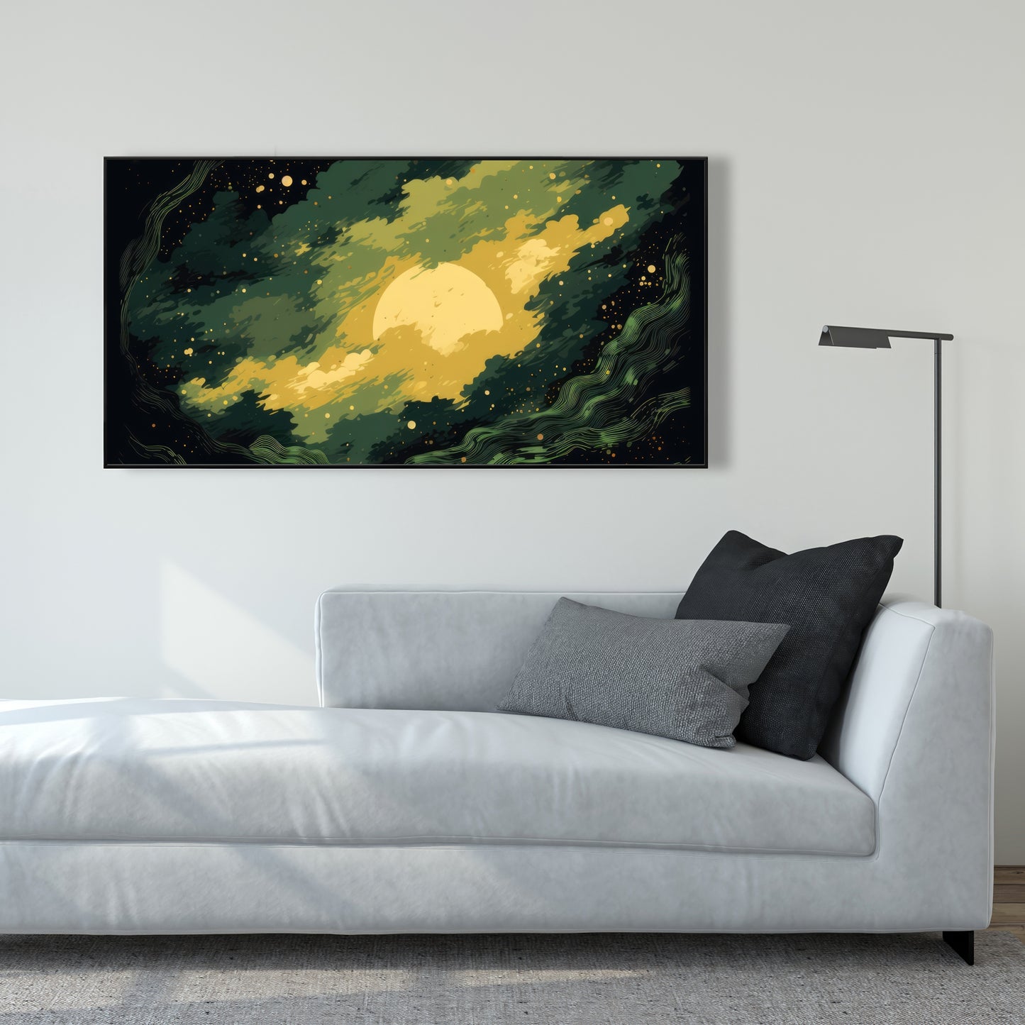 Cloudy Star - Black Framed Canvas for Home Decor | Stylish Art