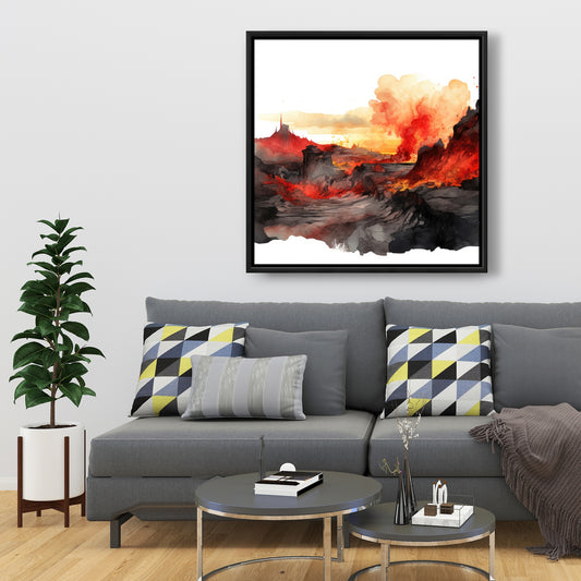 Minimalist Flow - White Framed Canvas for Home Decor