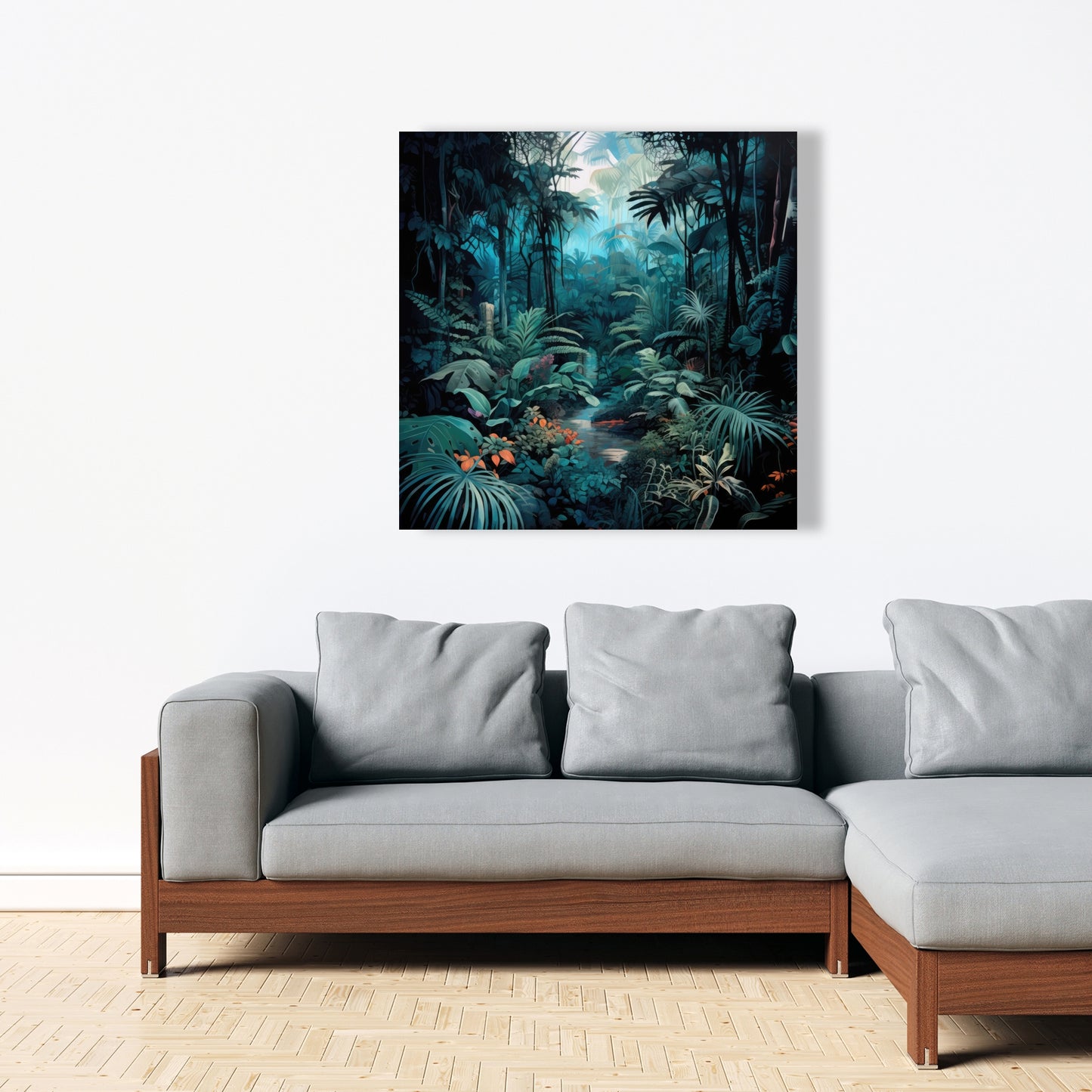 Deep in the jungle - Orange Canvas Art for Home Decor