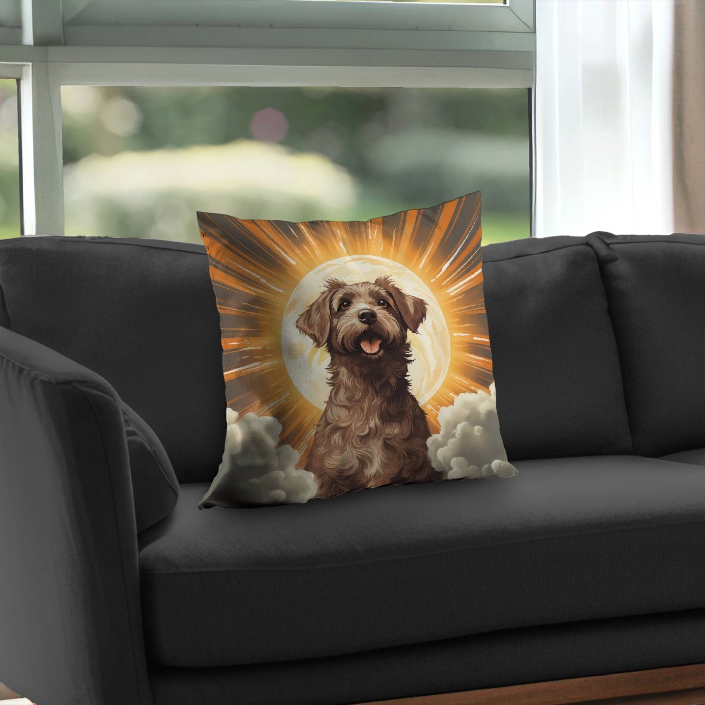 Pupper Orange Poly Twill Throw Pillow Insert for Home Decor