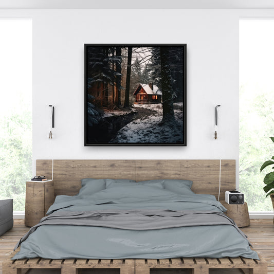 By the river - 36"x36" Framed canvas