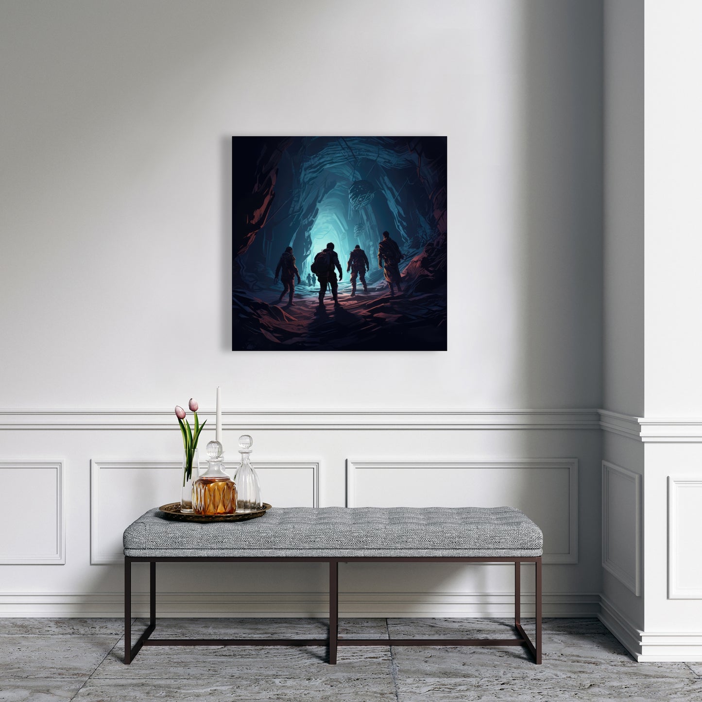 Secret Society - White Canvas for Elegant Home Decor