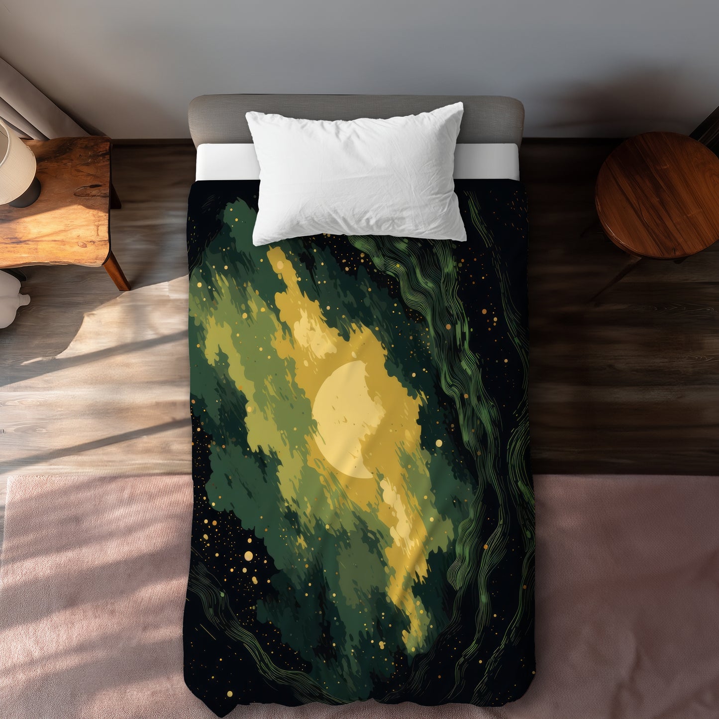 Cloudy Star Yellow Duvet Cover - Stylish Home Decor Upgrade