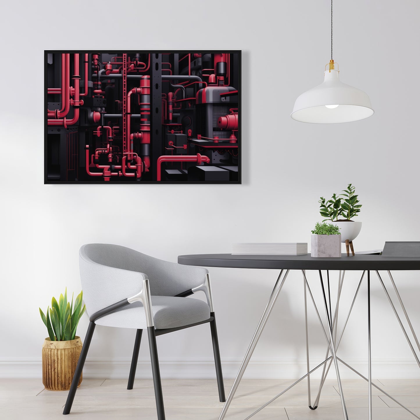 Machinery - 36"x36" Framed canvas