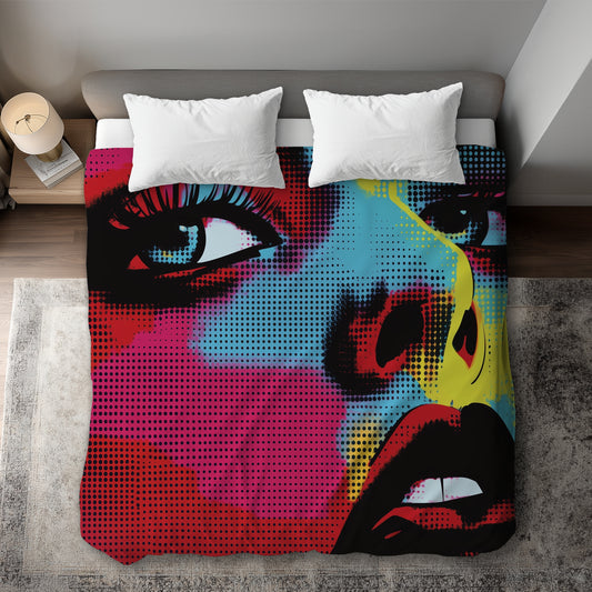 Comics Black Duvet Cover | Stylish Home Decor for Comfort