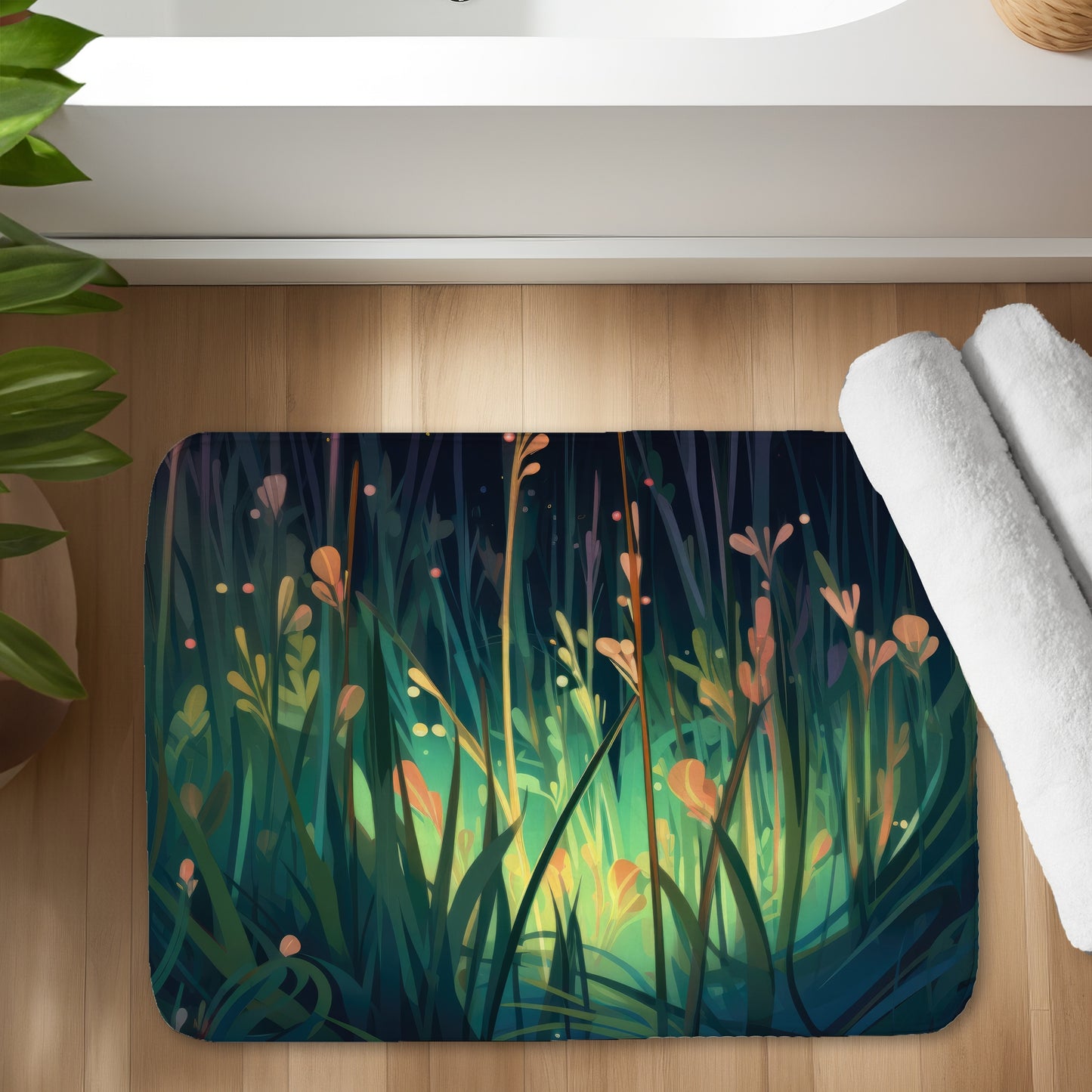 Between twigs - 17"x24" Bath mat