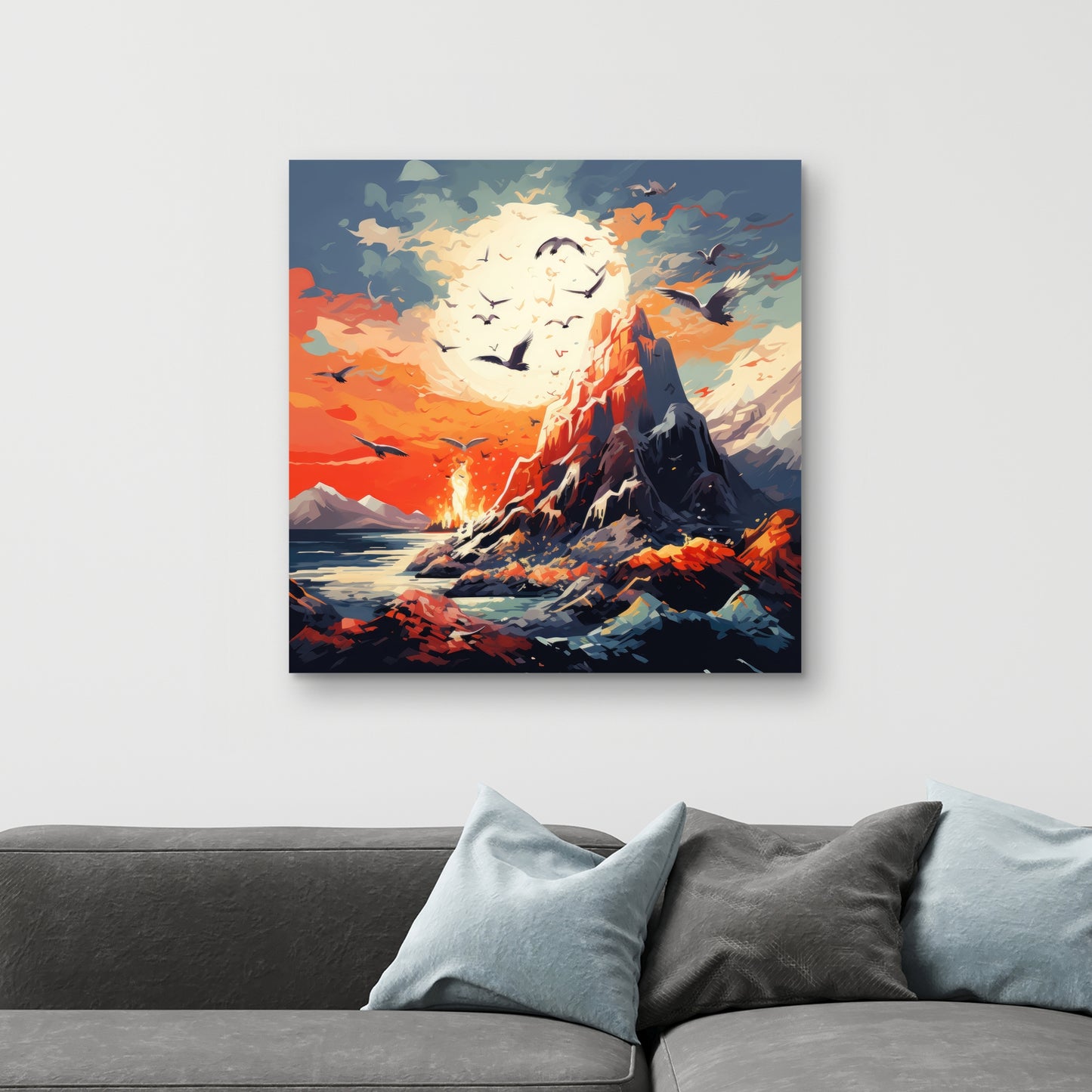 Towards danger - 32"x32" Canvas