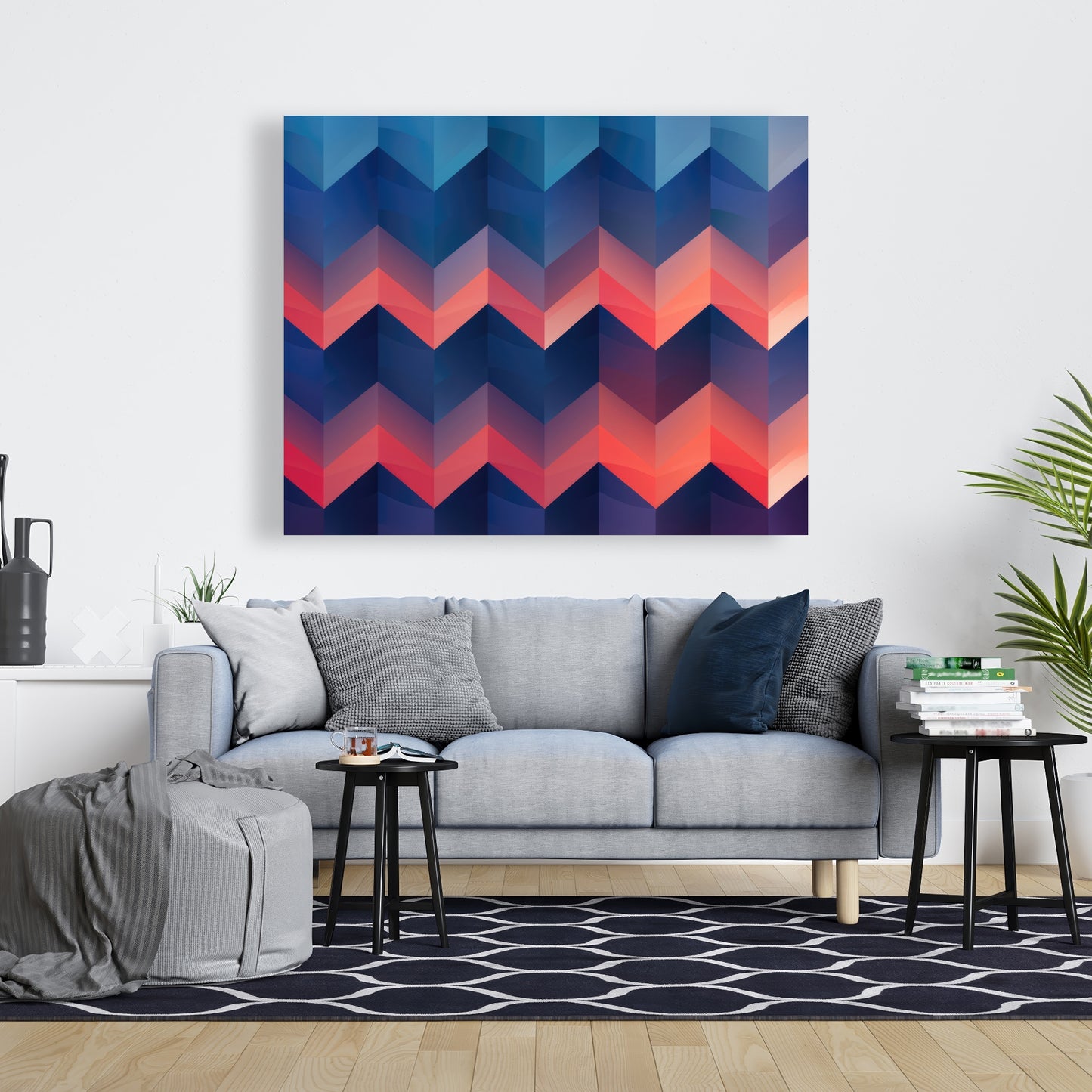Heat Waves - Red Canvas Art for Home Decor | Vibrant Design