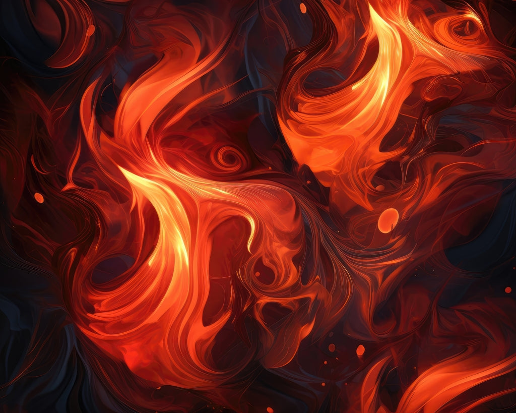 Fires of Heck - Red Braided Polyester Placemat for Home Decor