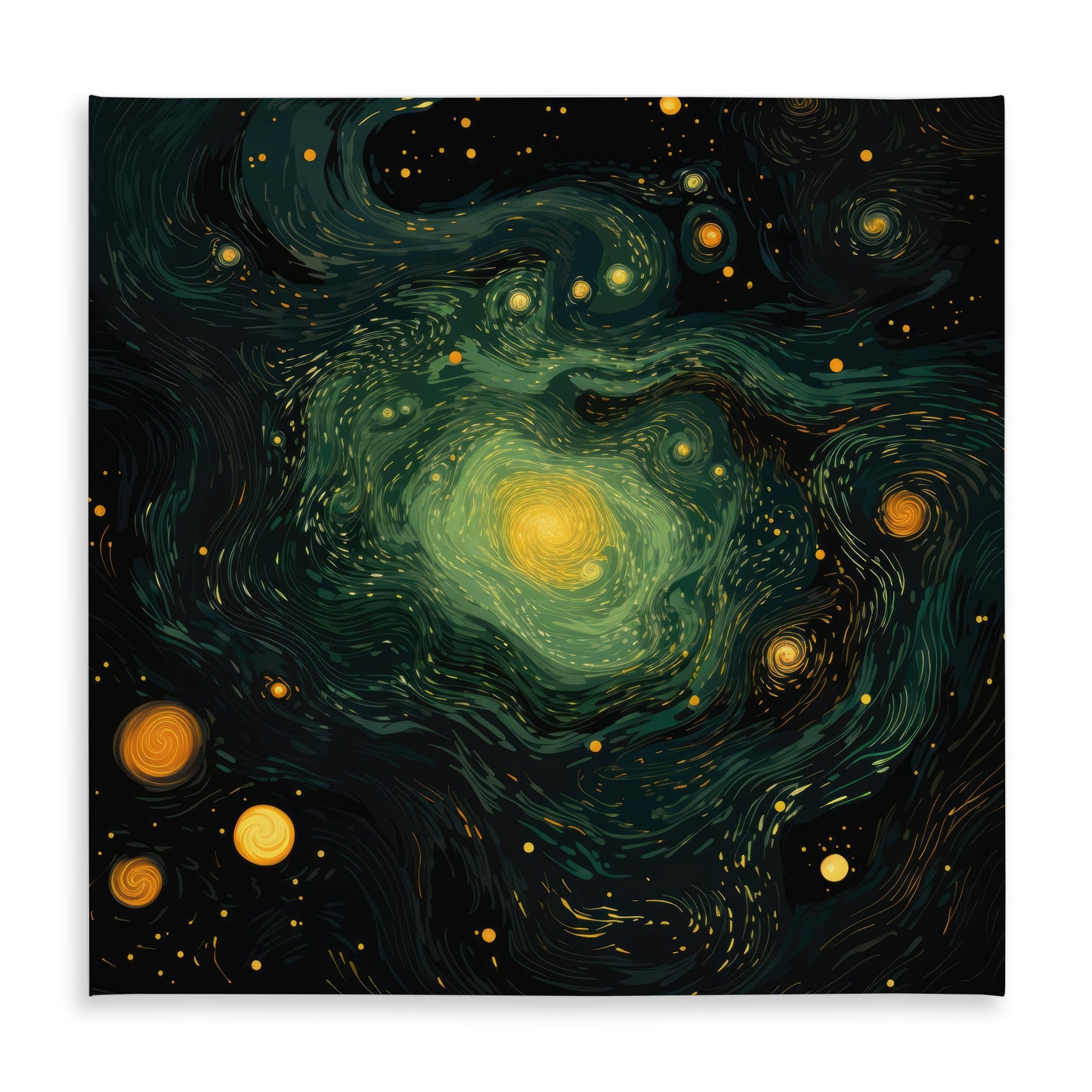 Illuminated in Space Yellow Tablecloth | Indoor Outdoor Decor