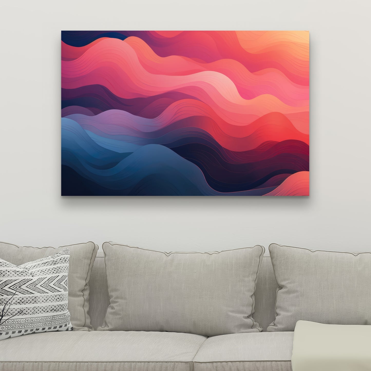 Ethereal Smoke - Pink Canvas Art for Elegant Home Decor