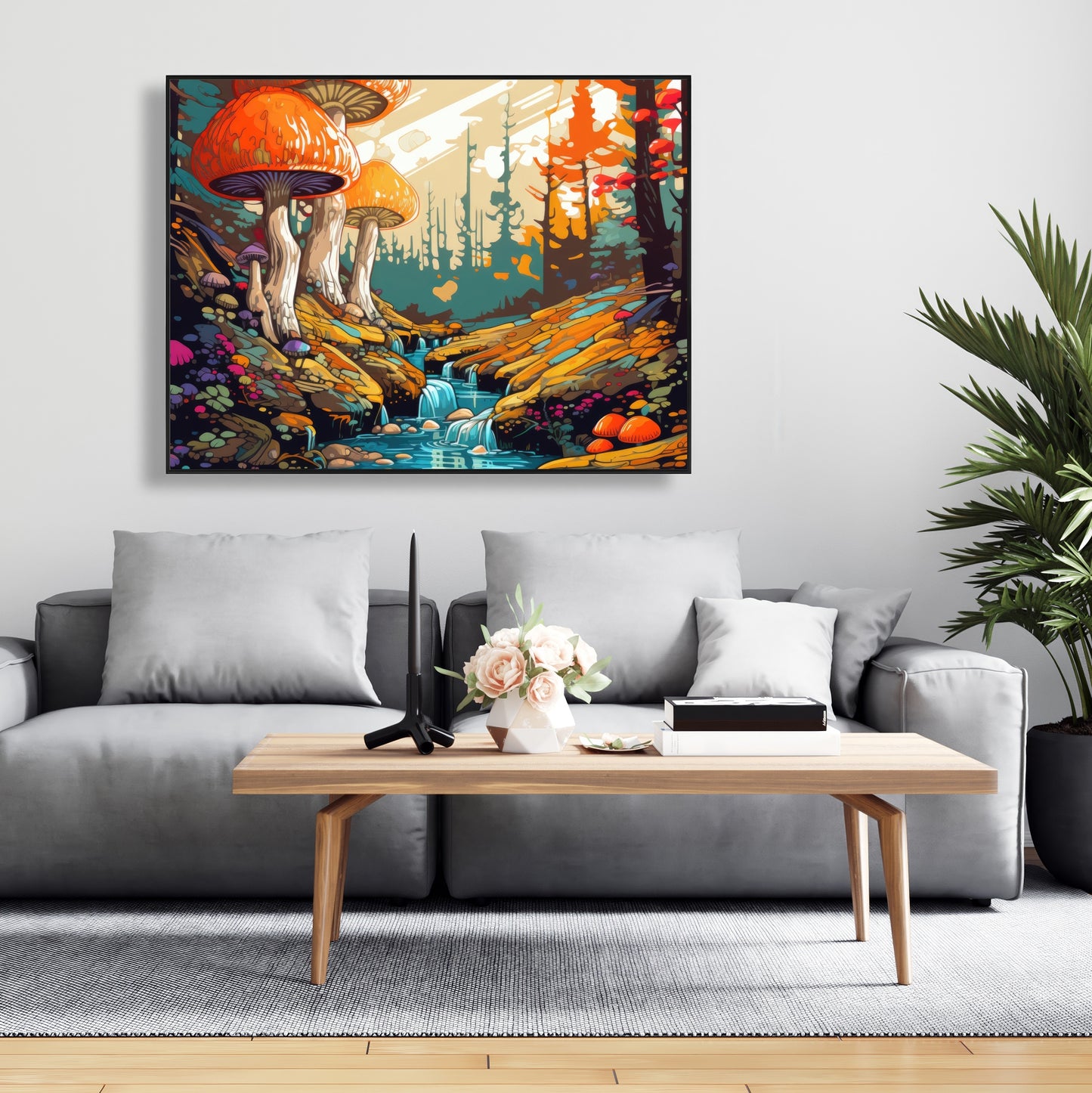 Wisdom inbound - Framed Canvas - Print on demand