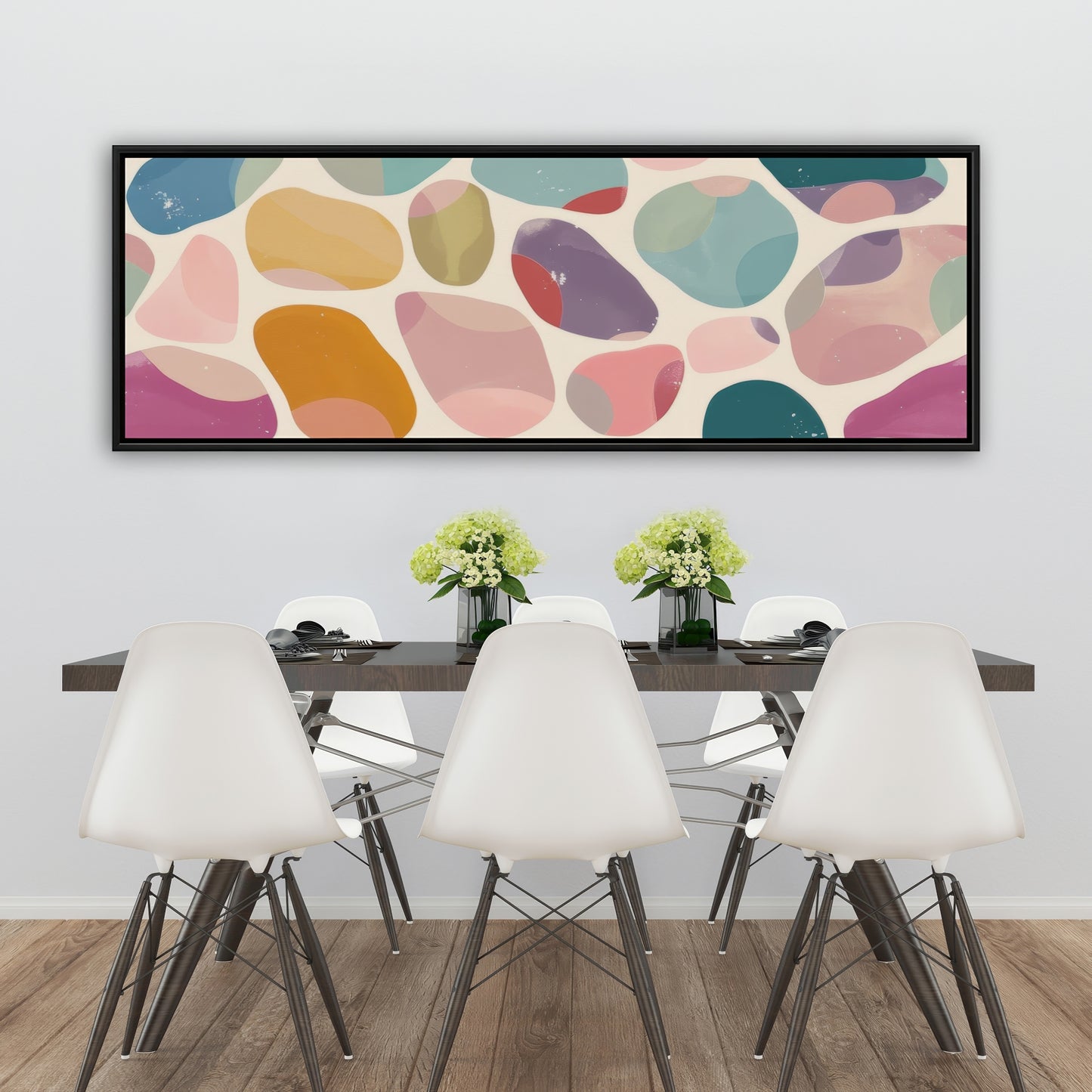 Dots and bops - 36"x36" Framed canvas