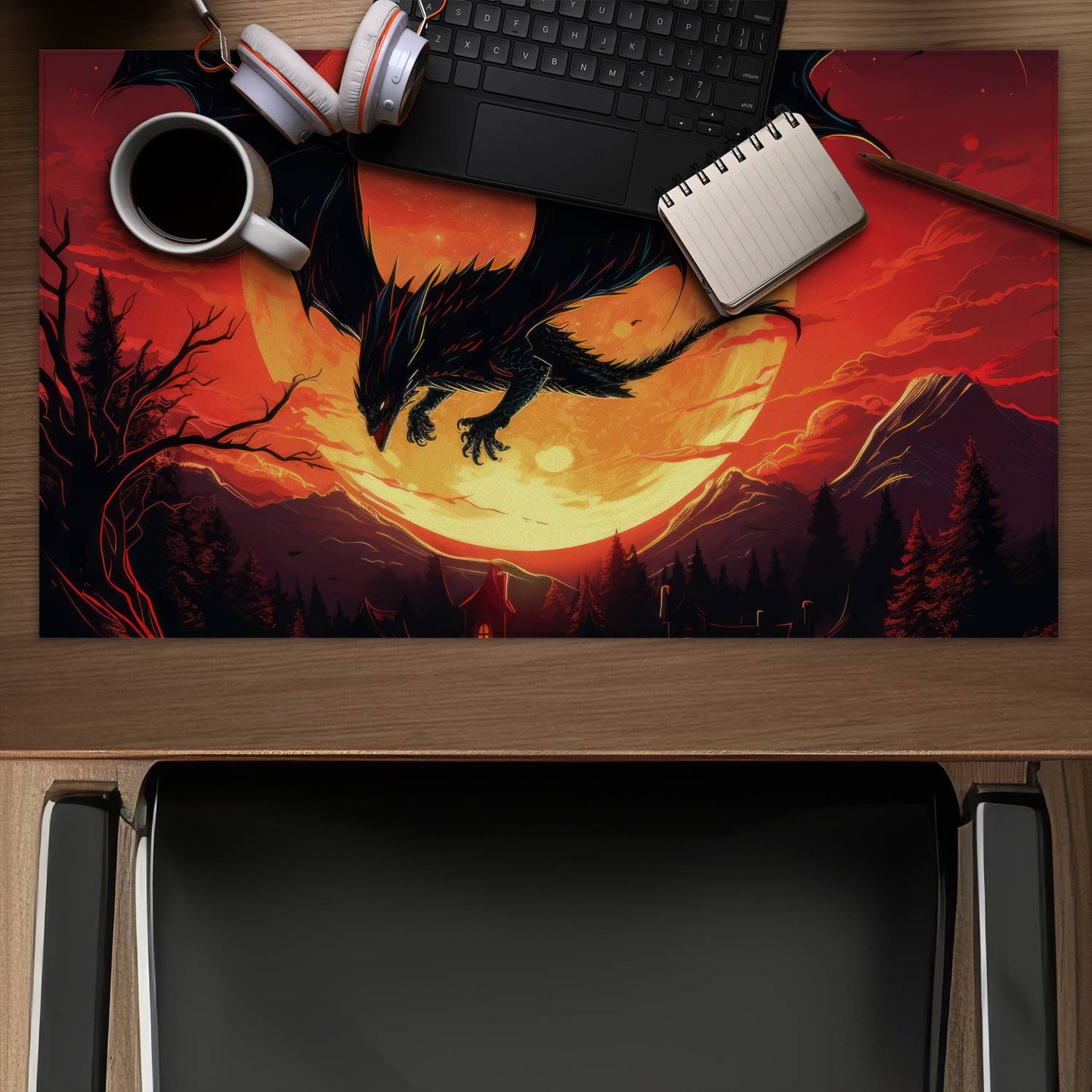The dragon's wrath - Desk Mat