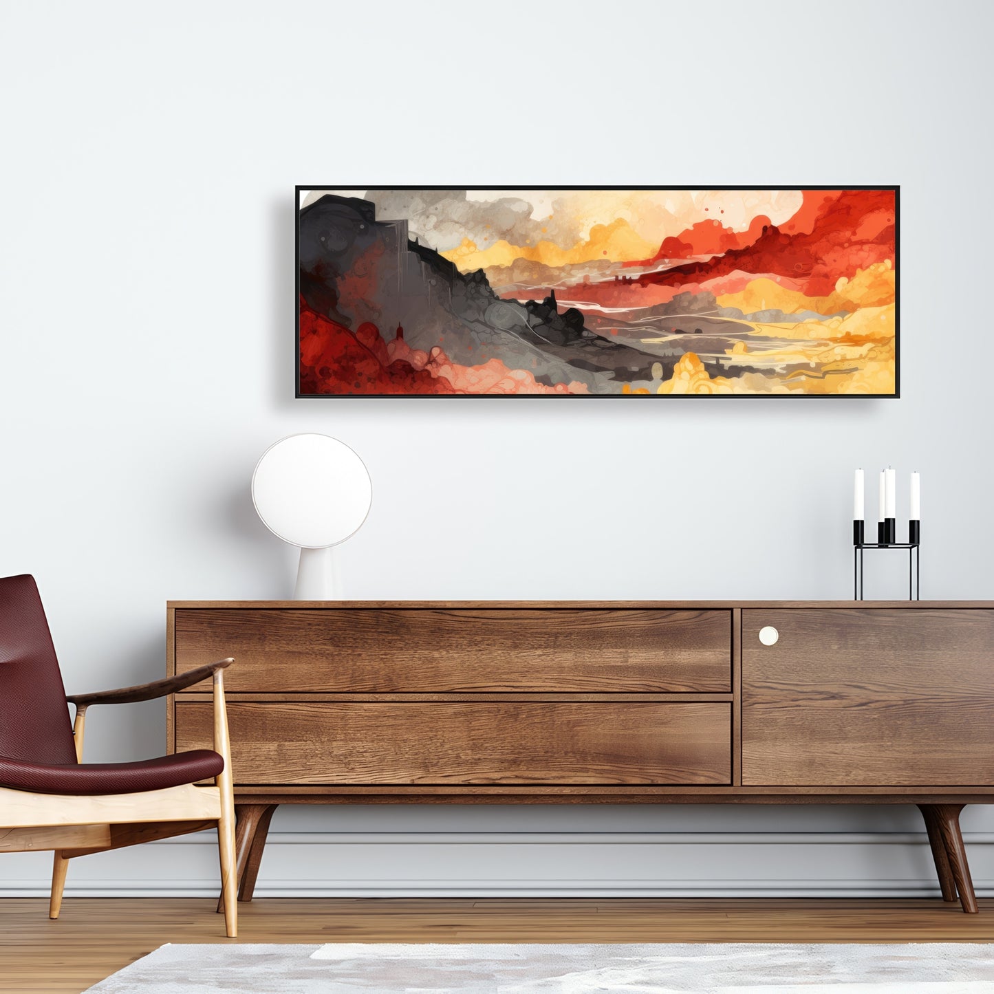 Scolding land - 36"x36" Framed canvas