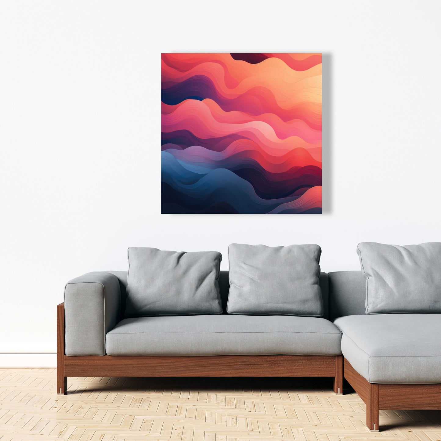 Ethereal Smoke - Pink Canvas Art for Elegant Home Decor