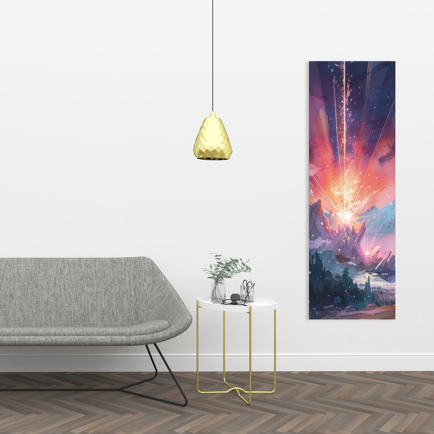 Beaming Signal - Blue Canvas Art for Stunning Home Decor