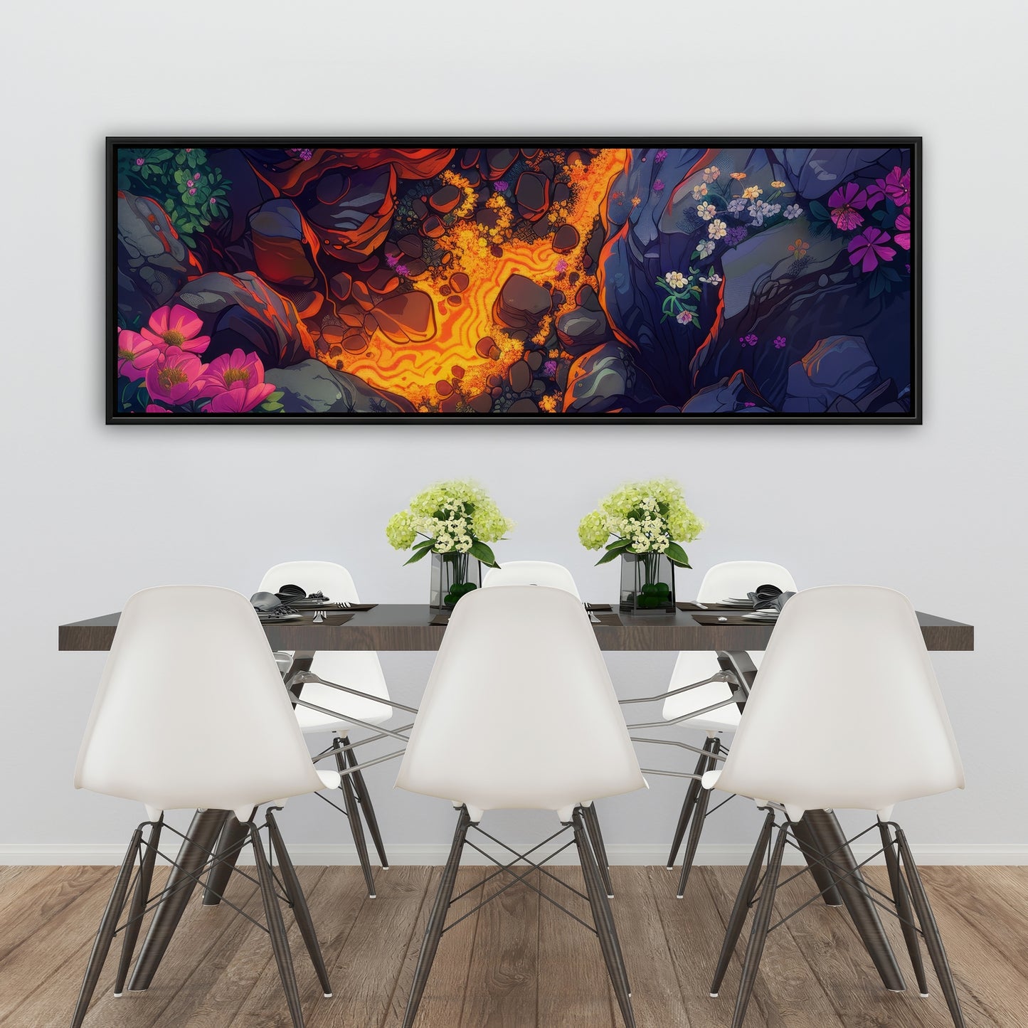 Hot River - Black Framed Canvas Wall Art for Home Decor