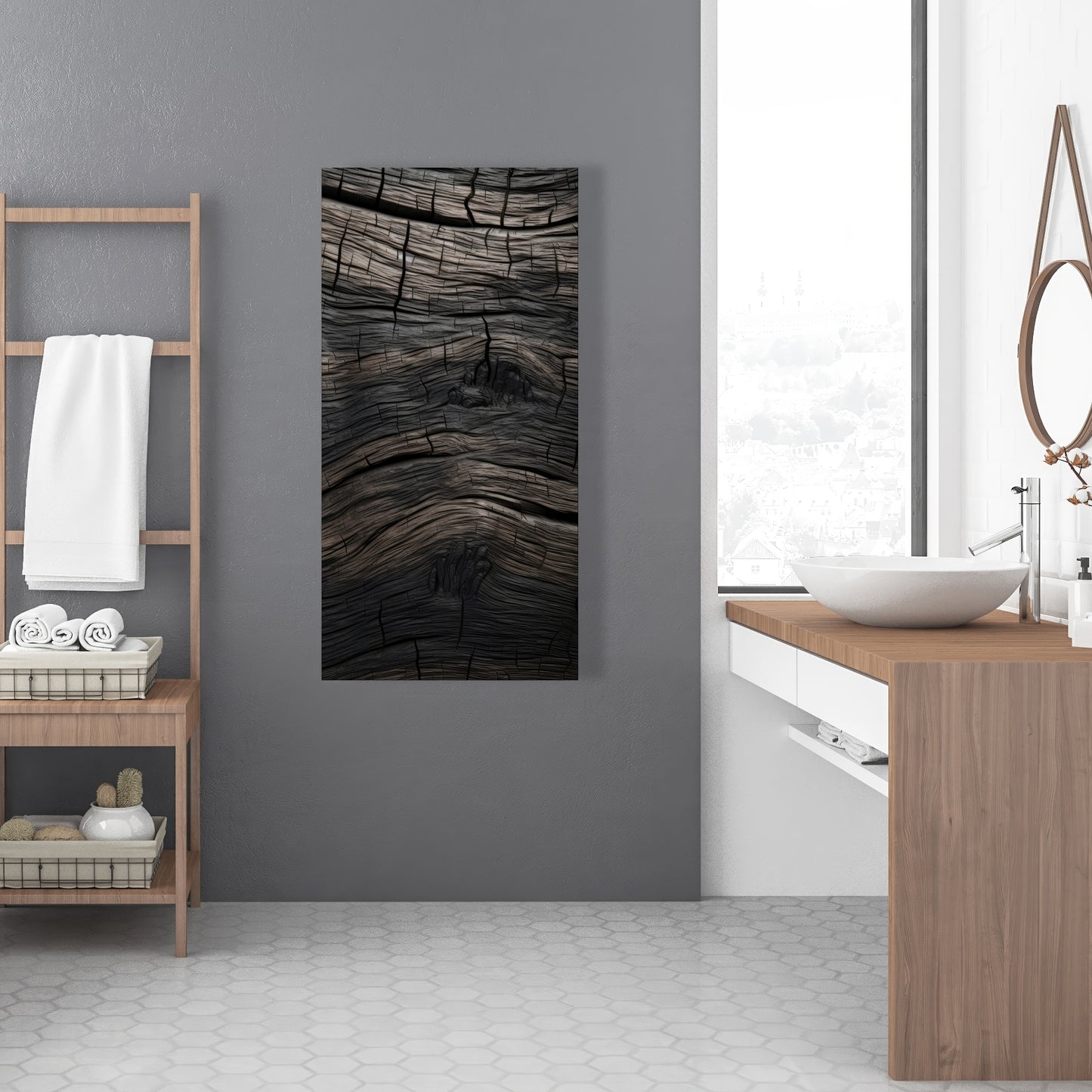 Dark wood - 32"x32" Canvas