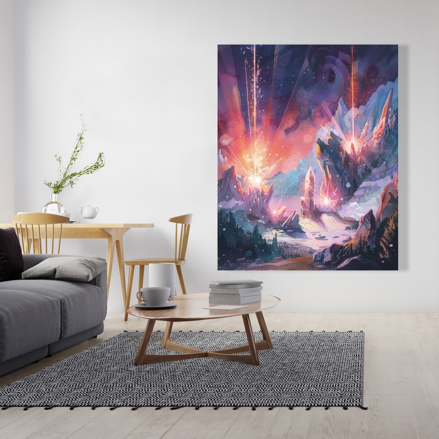 Beaming Signal - Blue Canvas Art for Stunning Home Decor