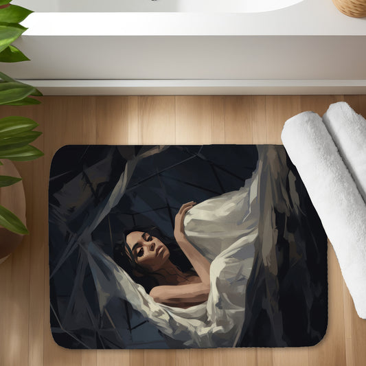 Cocooned Black Bath Mat - Stylish Home Decor Essential