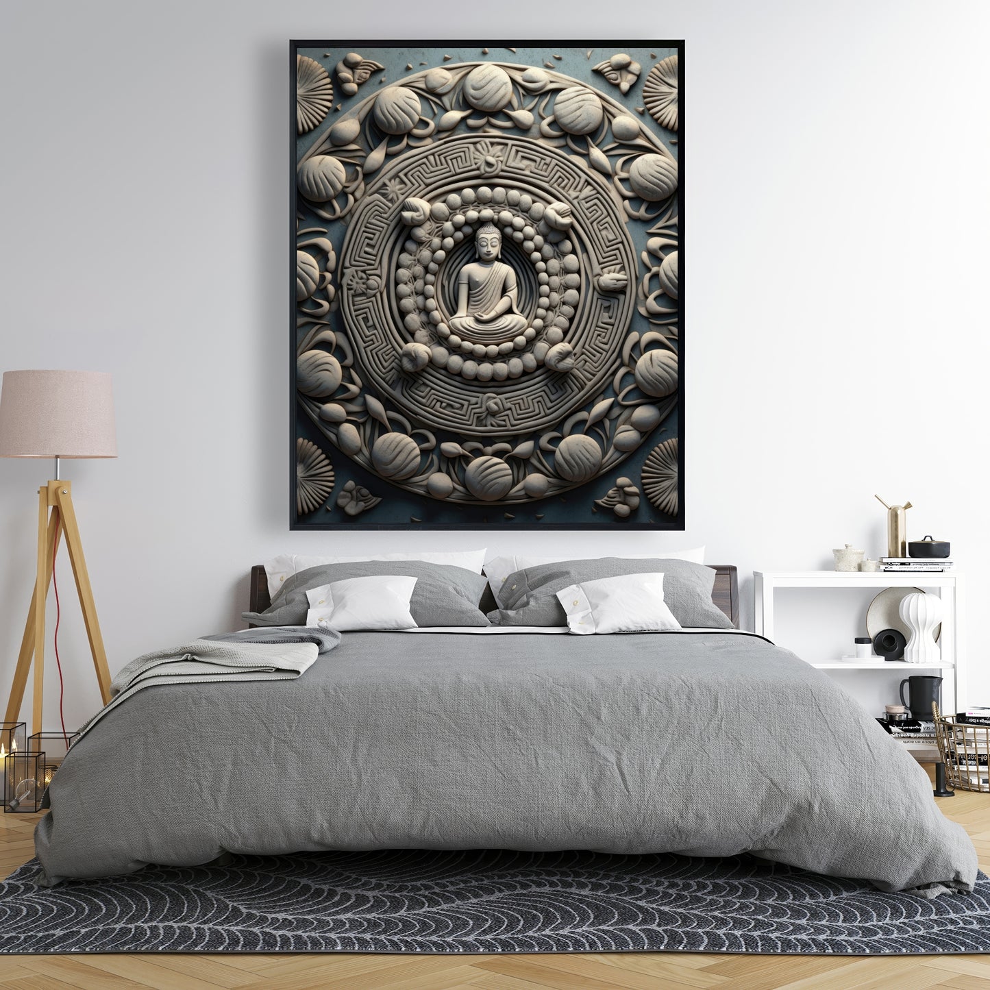Spiritual peace - 36"x36" Framed canvas