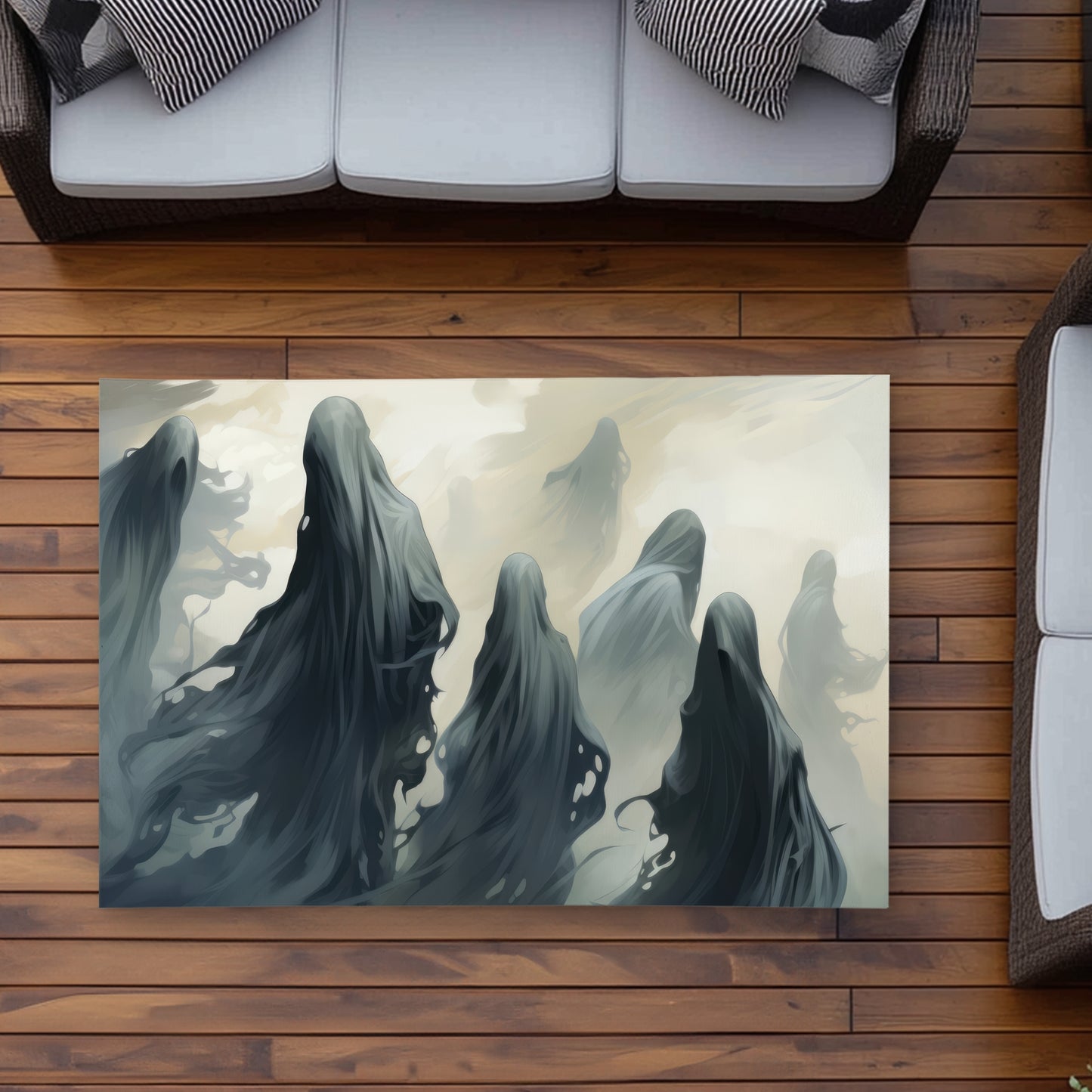 Cursed Lands Black Outdoor Area Rug - Stylish Home Decor
