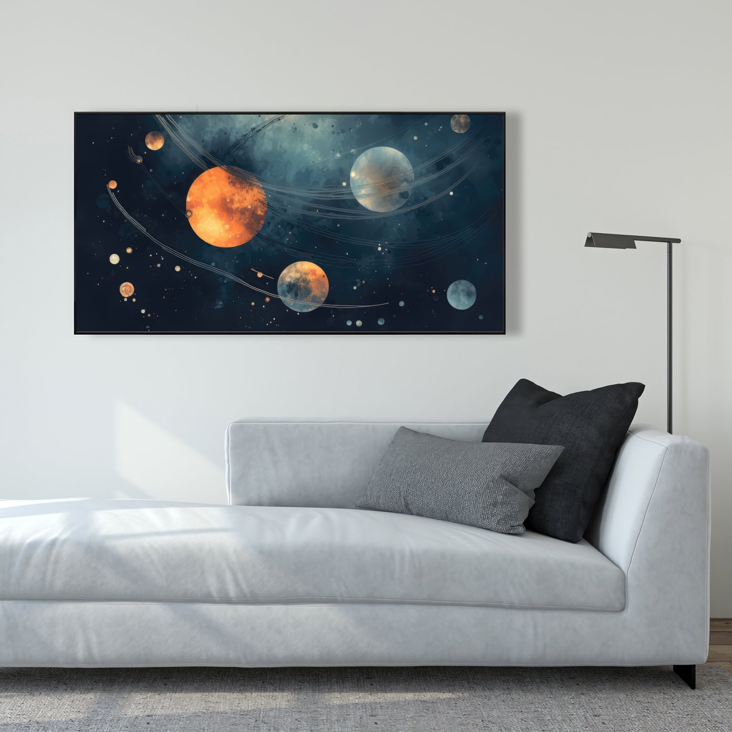 Deep Exploration - Gray Framed Canvas for Home Decor