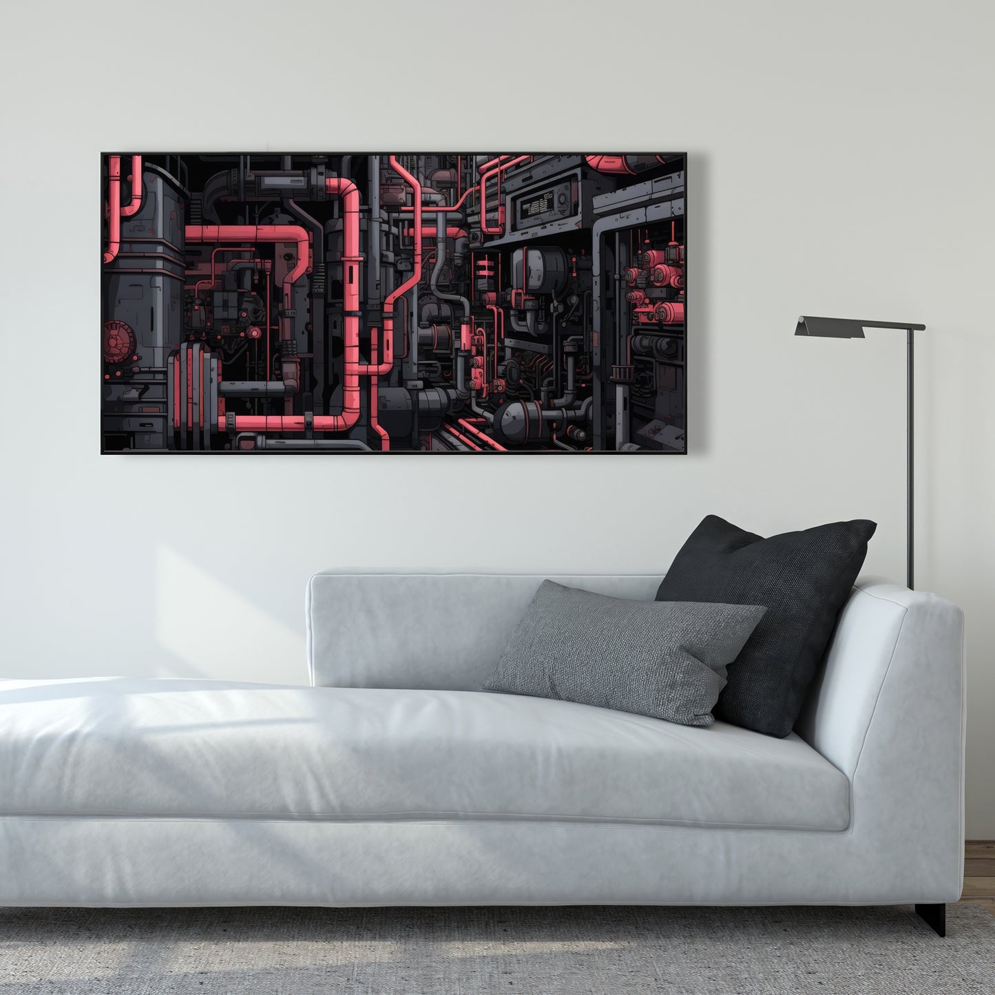 Tubular nightmare - 36"x36" Framed canvas