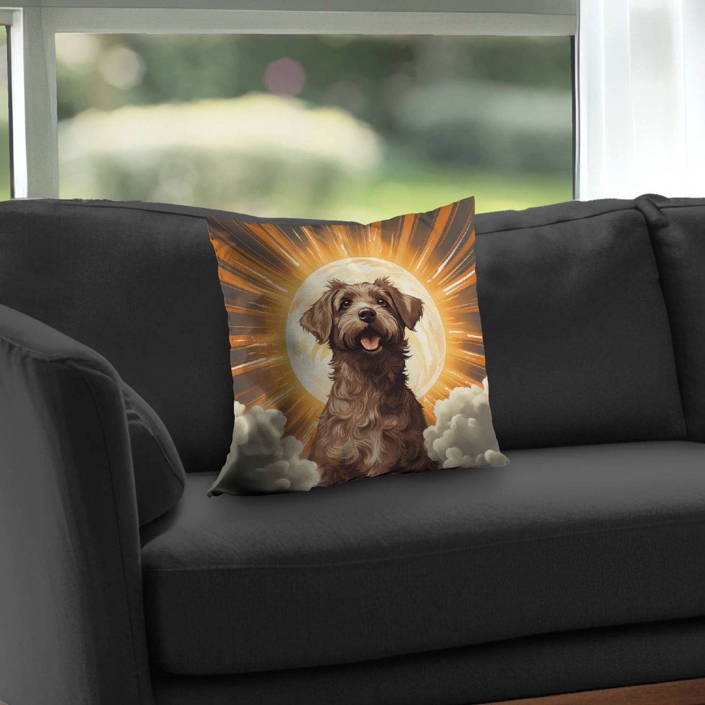 Pupper Orange Poly Twill Throw Pillow Insert for Home Decor
