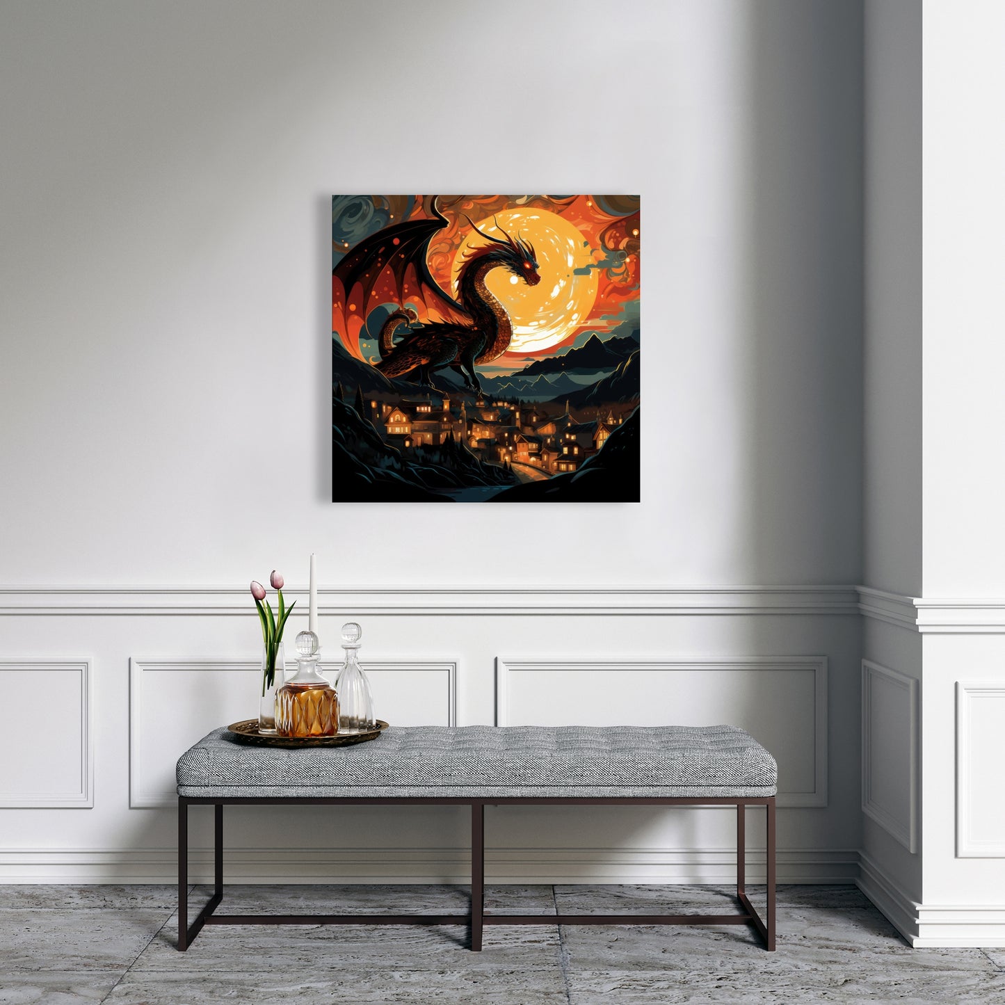 Imminent destruction - 32"x32" Canvas