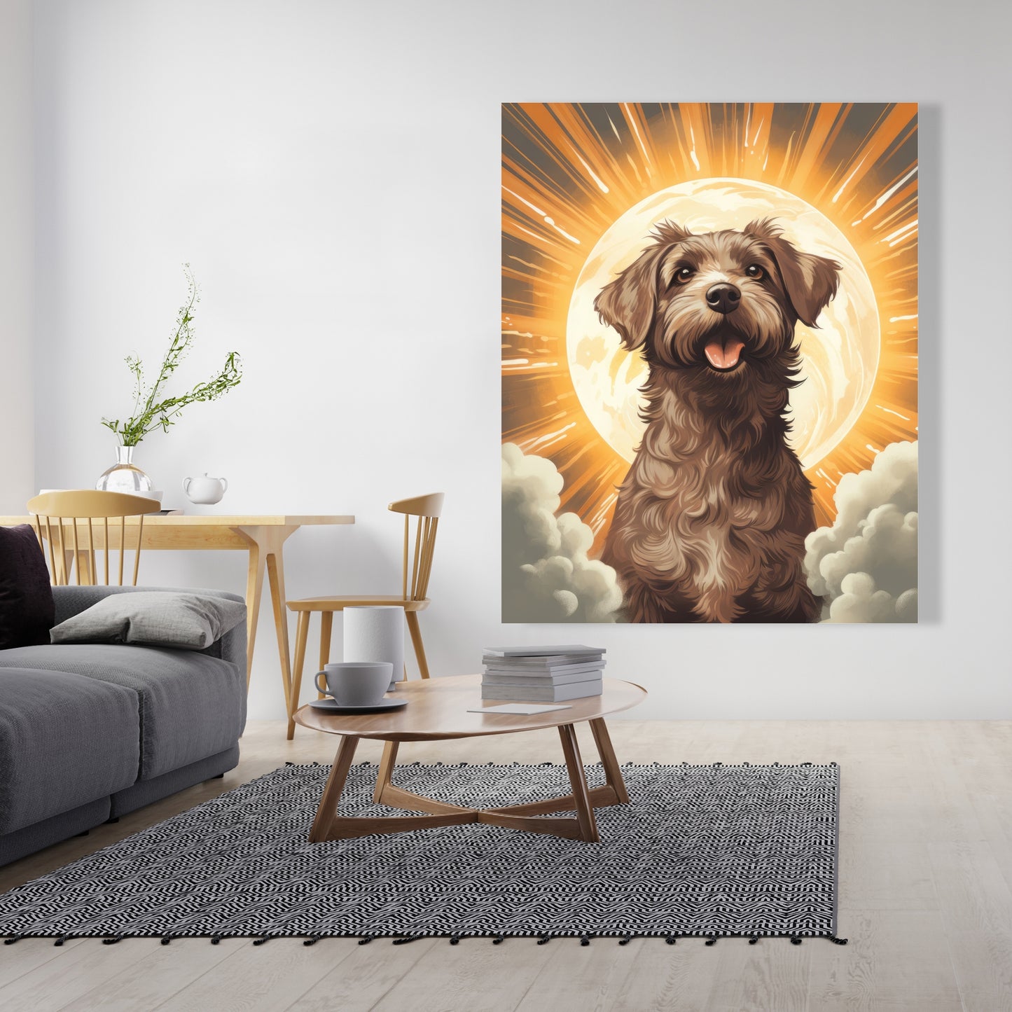 Pupper - Orange Canvas Art for Stylish Home Decor