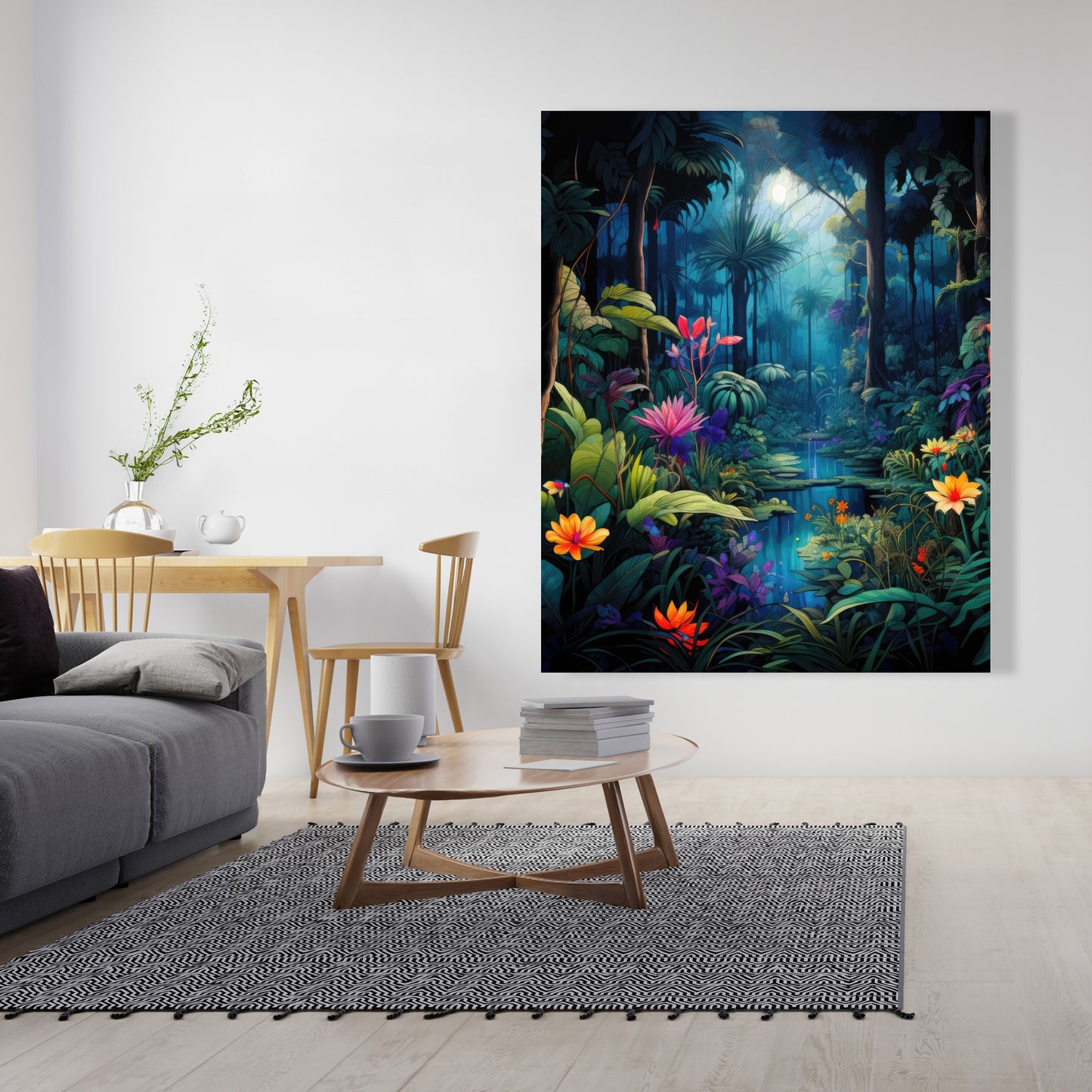The Beauty of Nature - Black Canvas Home Decor Art Print