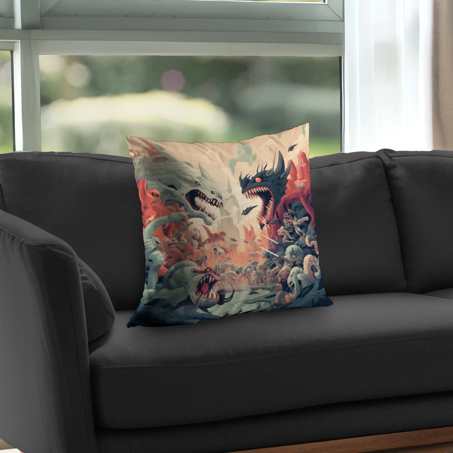 Ultimate Fight Red Poly Twill Throw Pillow Insert | Home Decor