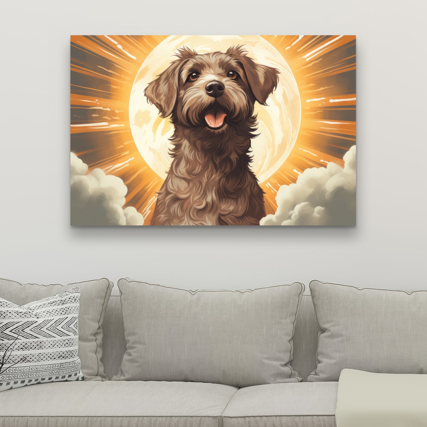 Pupper - Orange Canvas Art for Stylish Home Decor