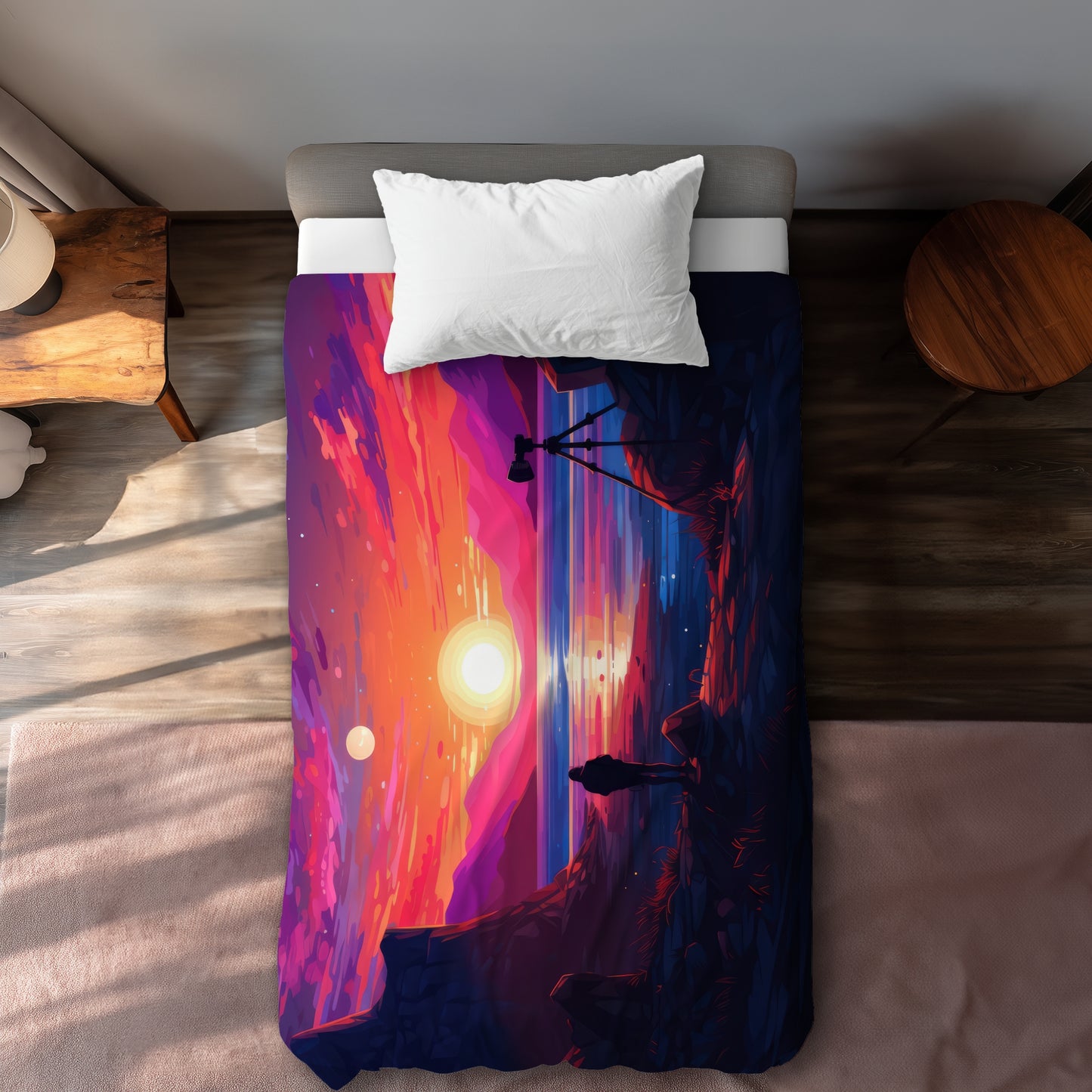 Solitude Blue Duvet Cover - Elegant Home Decor Accent