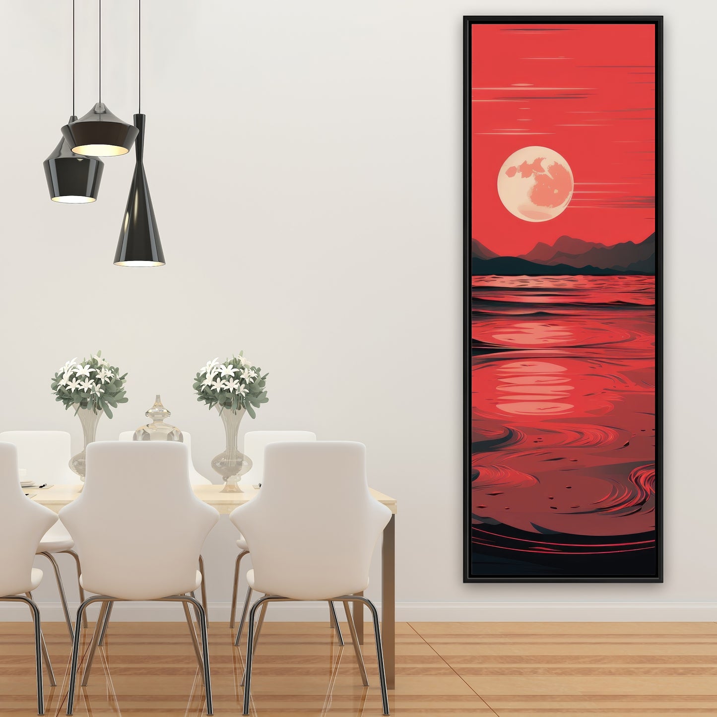 Bloody tides - Framed Canvas - Print on demand