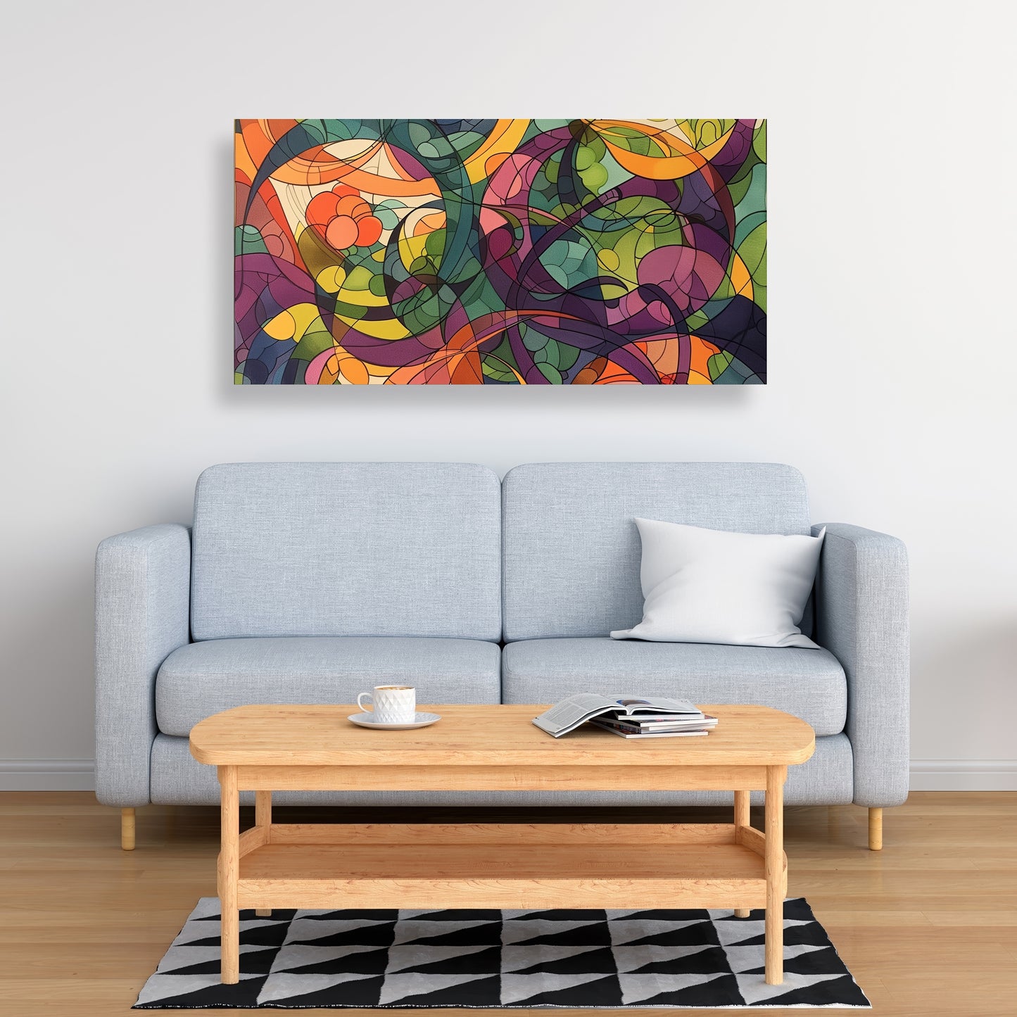 Converge - Purple Canvas Wall Art for Home Decor