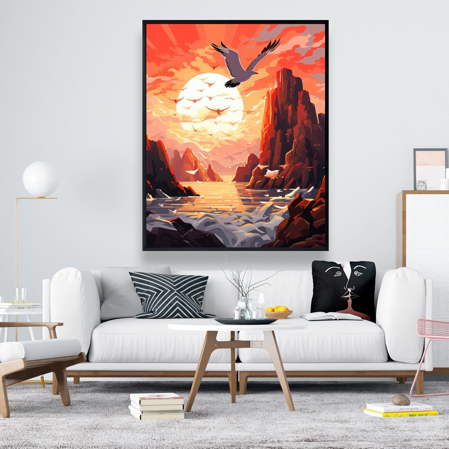 Isles of Omen - White Framed Canvas Home Decor Art Print