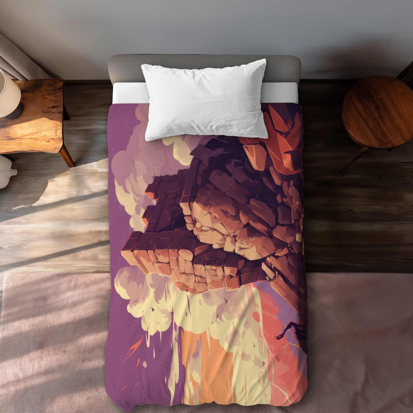 Standing Above Beige Duvet Cover | Stylish Home Decor