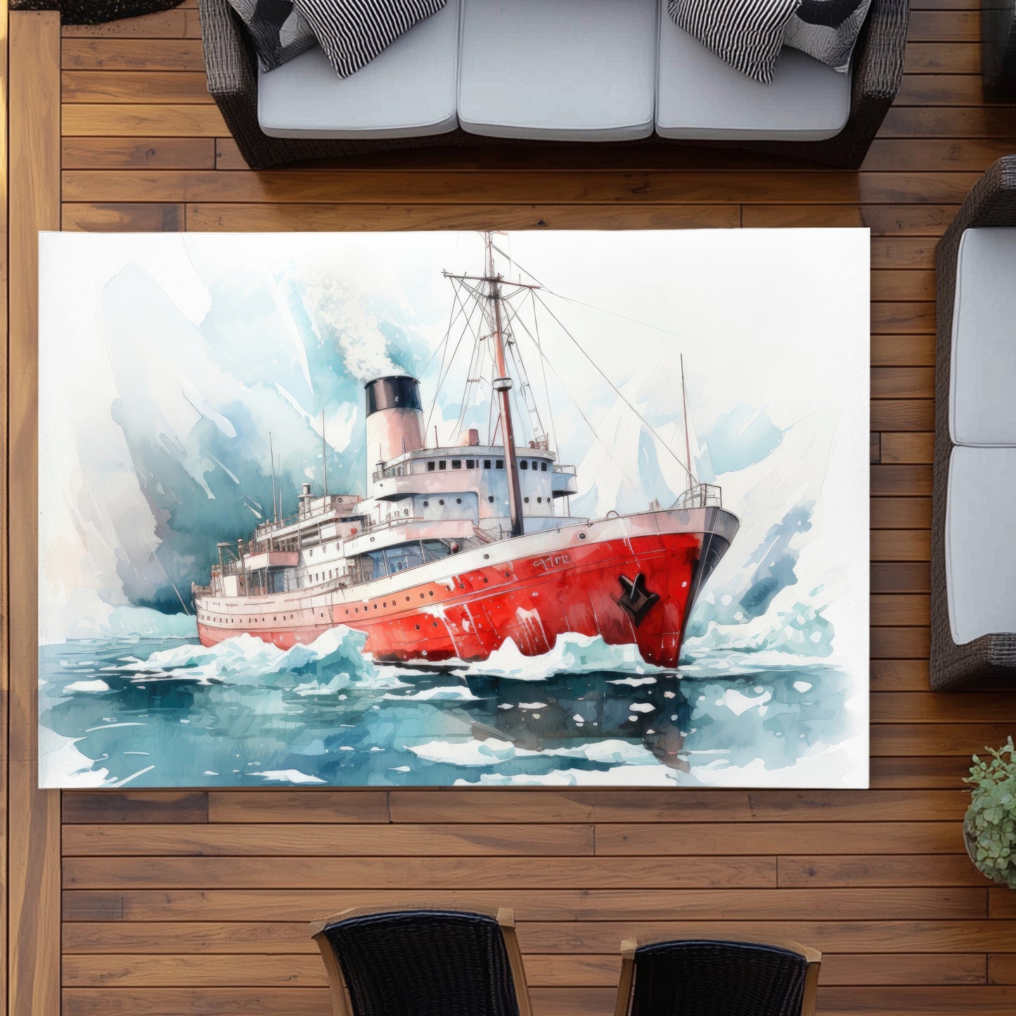 Icebreaker White Outdoor Area Rug - Stylish Home Decor